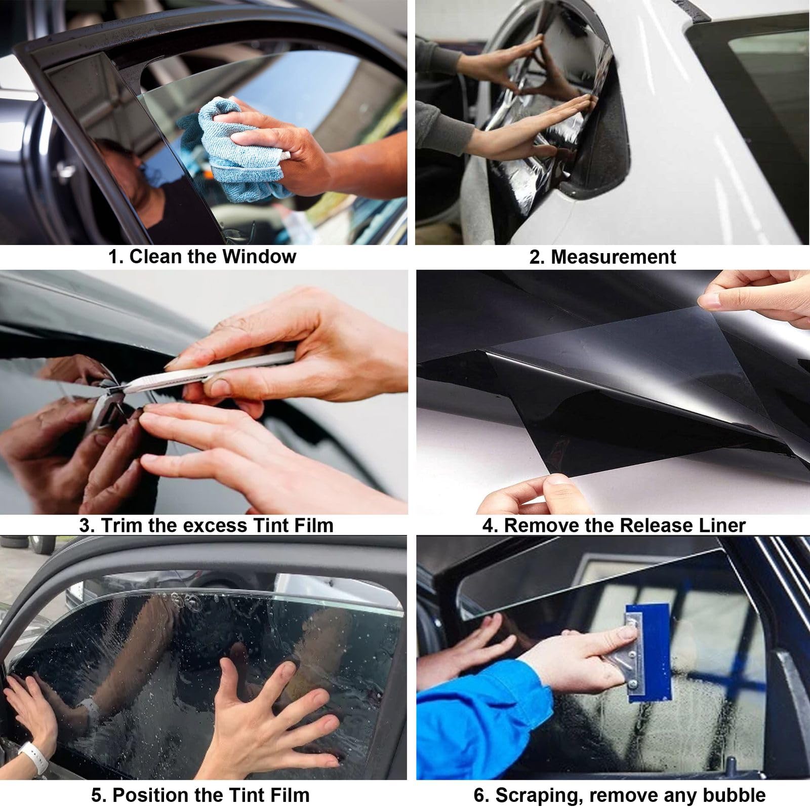 Mkbrother Car Window Tint Film - 5% Vlt 24 '' In X 20 ' Ft (24 '' X 240 '') Roll, Uv & Heat Blocking, Scratch Resistant, Privacy