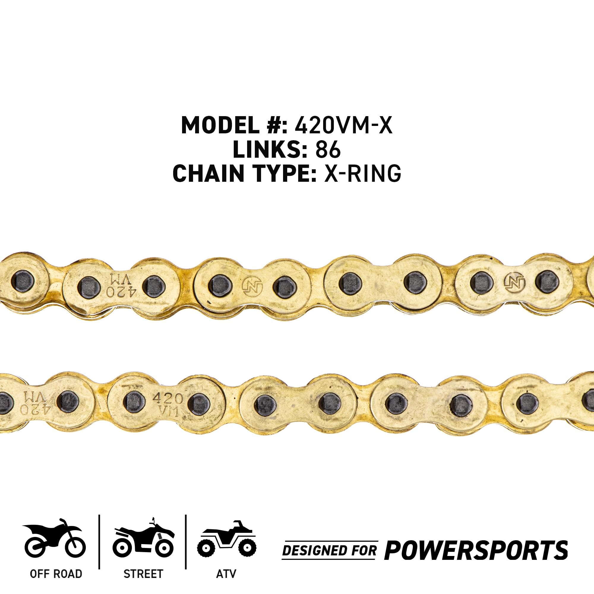 Niche Gold 420 X-Ring Chain 86 Links With Connecting Master Link