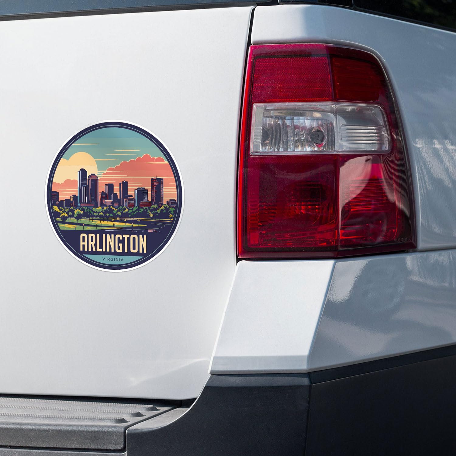 Arlington City Sticker - Waterproof Vinyl Decal for Car Bumper, Laptop, Water Bottle, Wall, and Window, Size - 3'' Longer Side