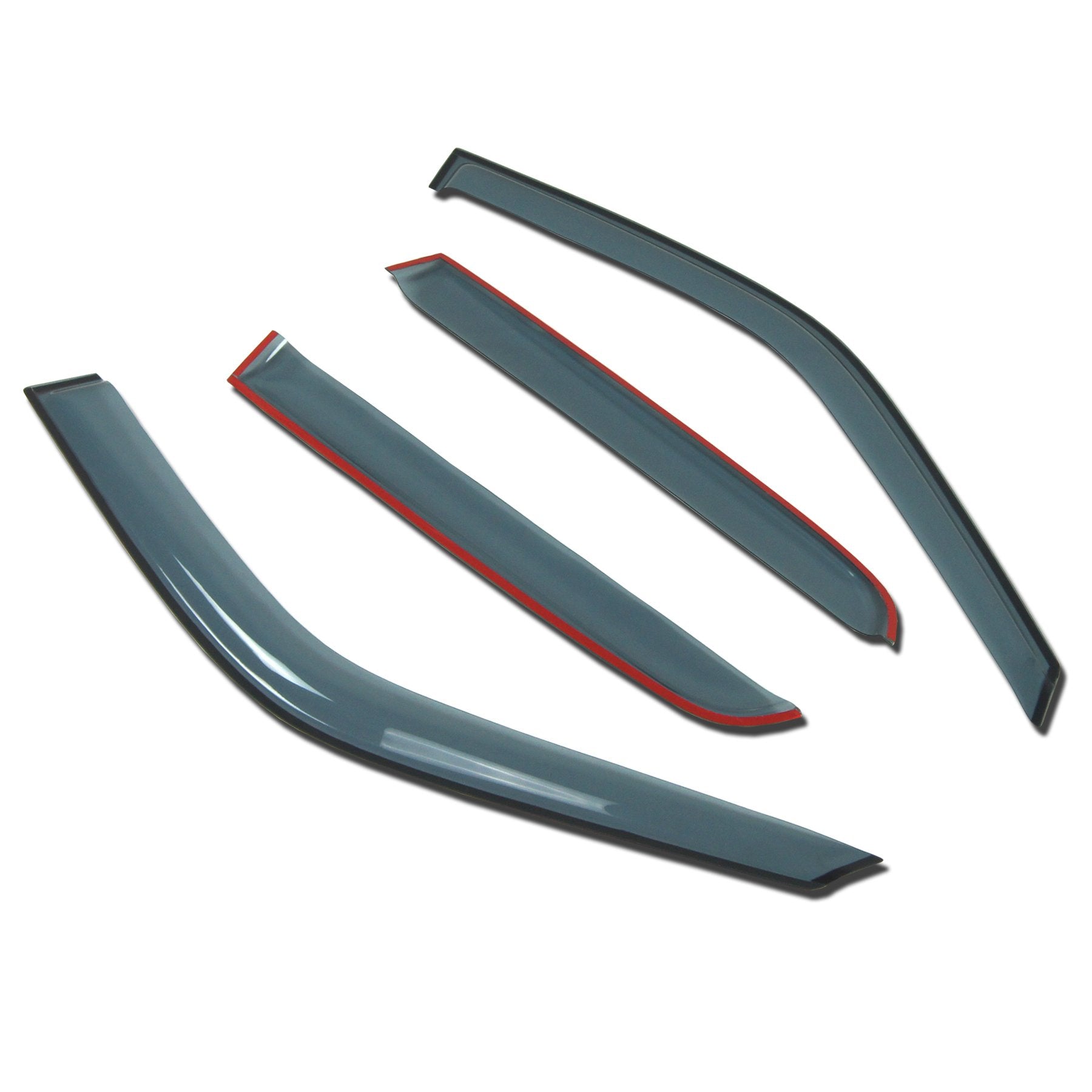 Tuningpros Outside Mount Window Vent Visors Rain Guards Compatible With Ford F-350 Supercab/Extended Cab 1999-2016 | Side Window