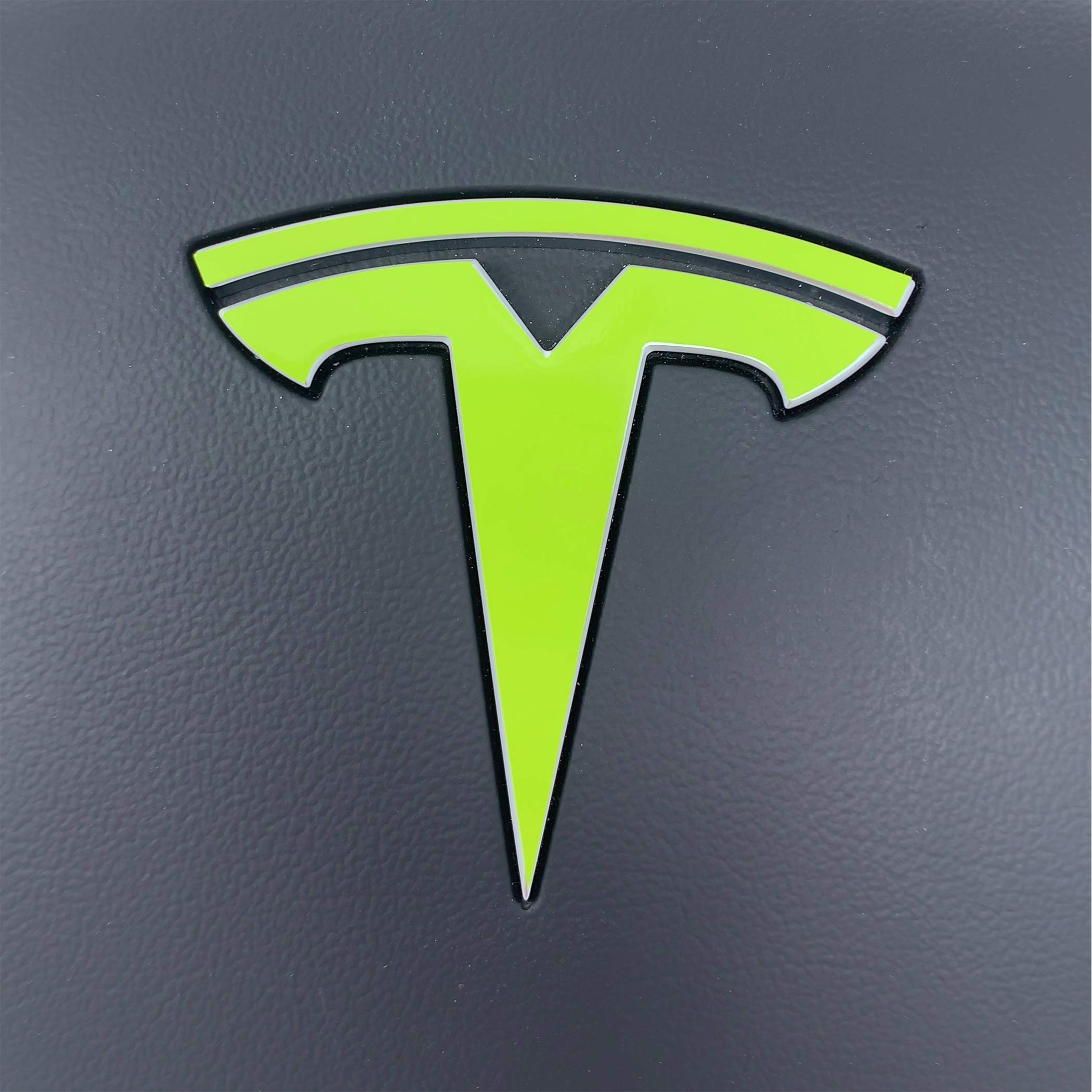 Custom Cut Graphics Logo Decal Stickers for Tesla Model Y (2020-2025) - 11-pc Set, Gloss Lime Green, Vinyl Material