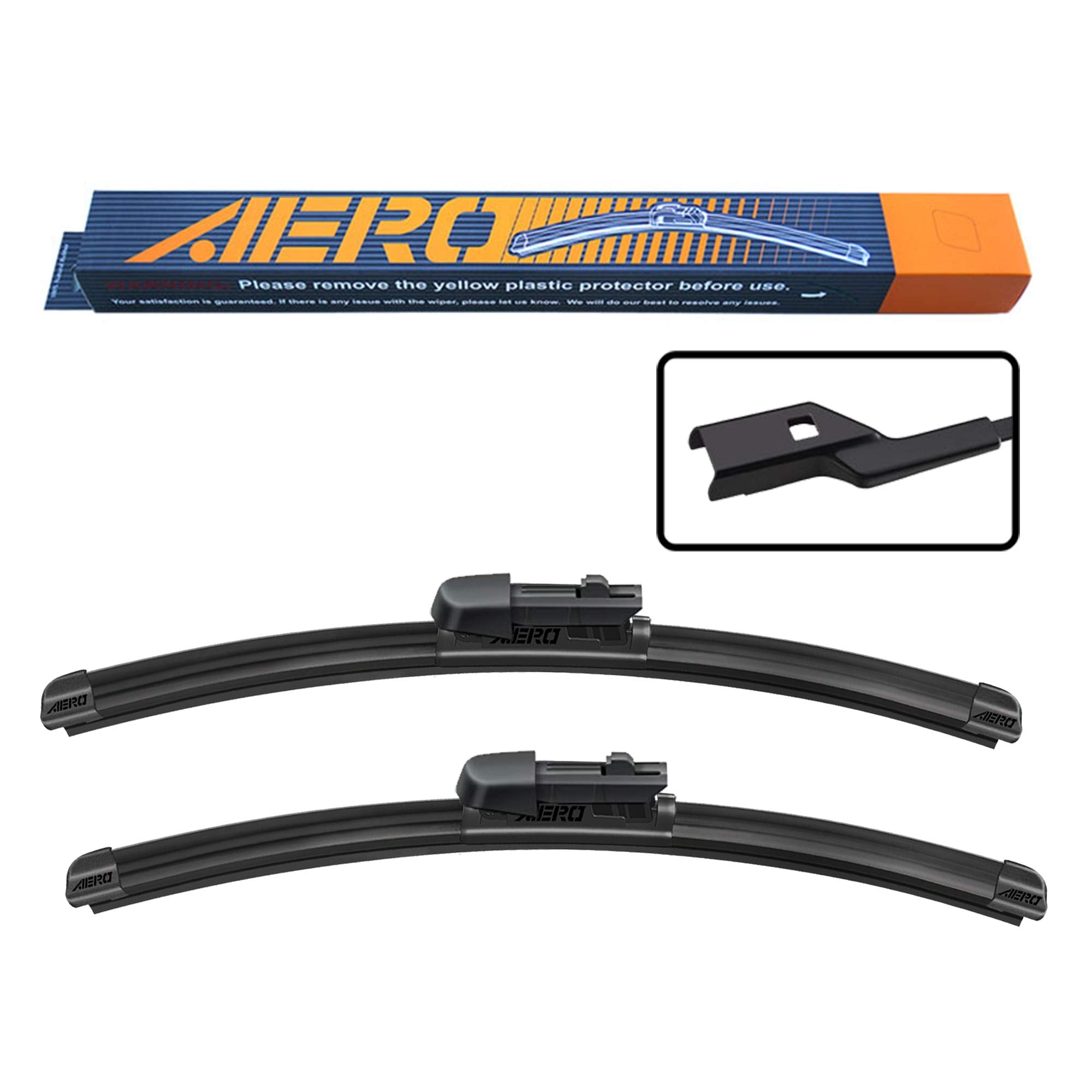 Aero Avenger 24''+17'' Ptb Top Lock Premium All-Season Beam Windshield Wiper Blades Oem Replacement For Chevrolet Equinox 2016-2