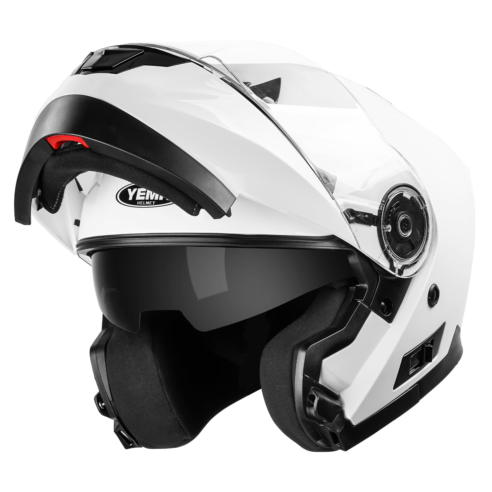 YEMA Modular Motorcycle Helmets, DOT Approved Full Face Motorcycle Helmet with Flip Up Dual Visor, Helmets for Adults Motorcycle