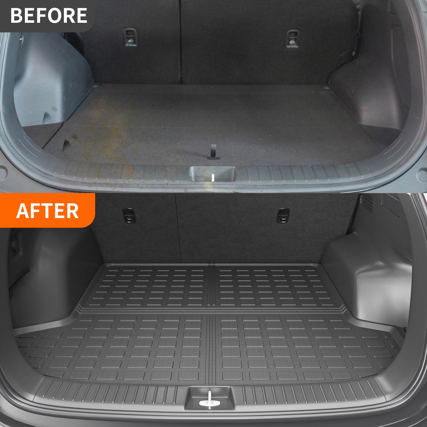 Powoq Fuel&Hybrid Trunk Mat Compatible With 2023 2024 2025 Kia Sportage Cargo Mat All Weather Trunk Liner (Not Fit Phev) Replace
