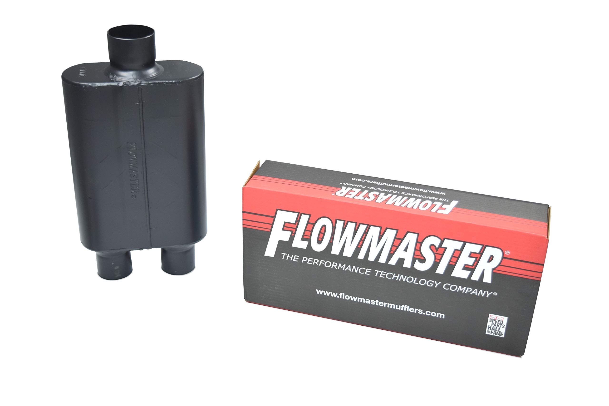 Truck Exhaust Kits - Shop Line Dual Exhaust System 2.5 Inch Aluminized Pipe Flowmaster 40 Series Black Tips
