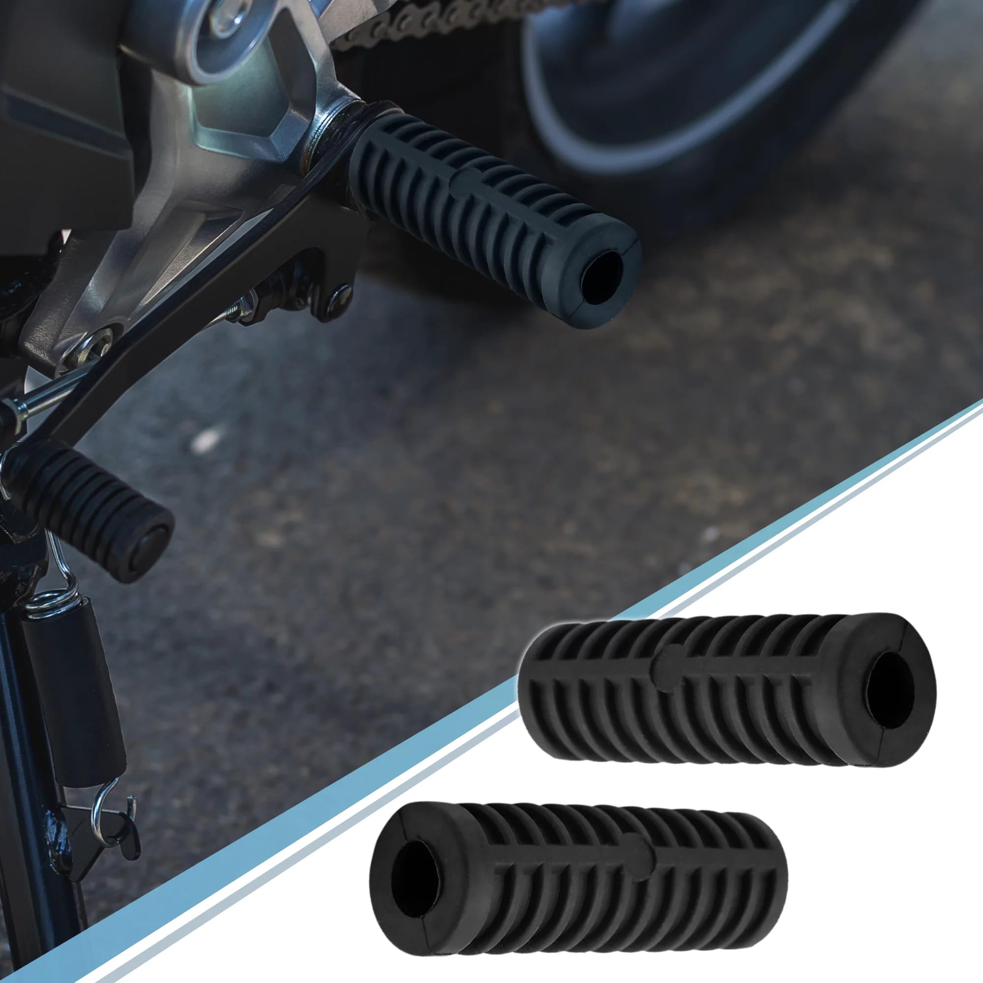 2Pcs Black Motorcycle Gear Shift Shifter Lever Pedal Rubber Cover,Motorbike Shift Pad Shoe Boot Cover Protective Gear,Motorcycle