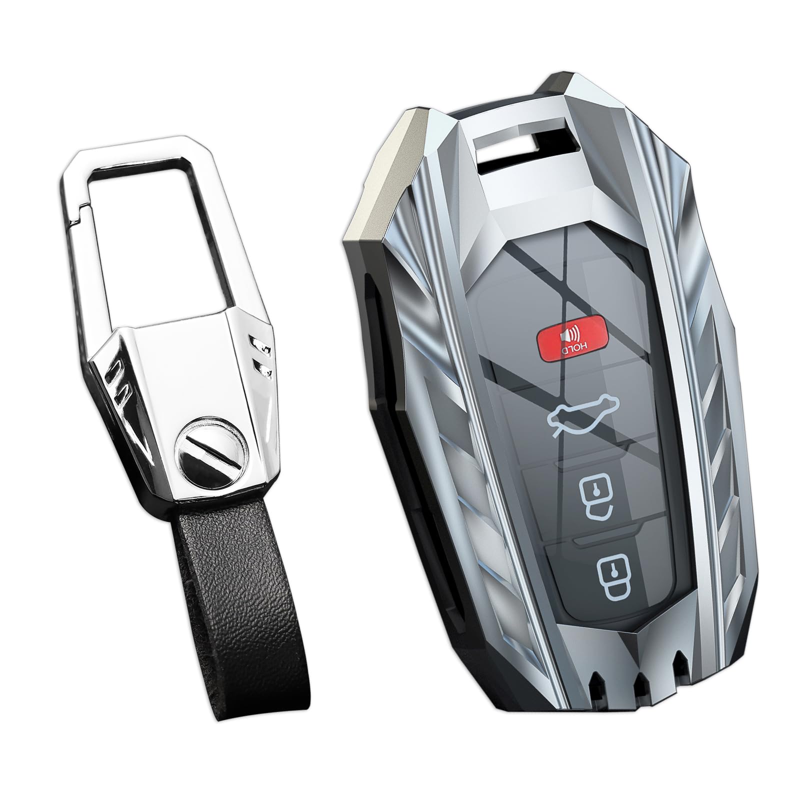 Ocezbiis For Toyota Key Fob Cover,Keychain,Zinc Alloy Protection Car Key Shell Case Compatible With Toyota Holder Smart Remote K