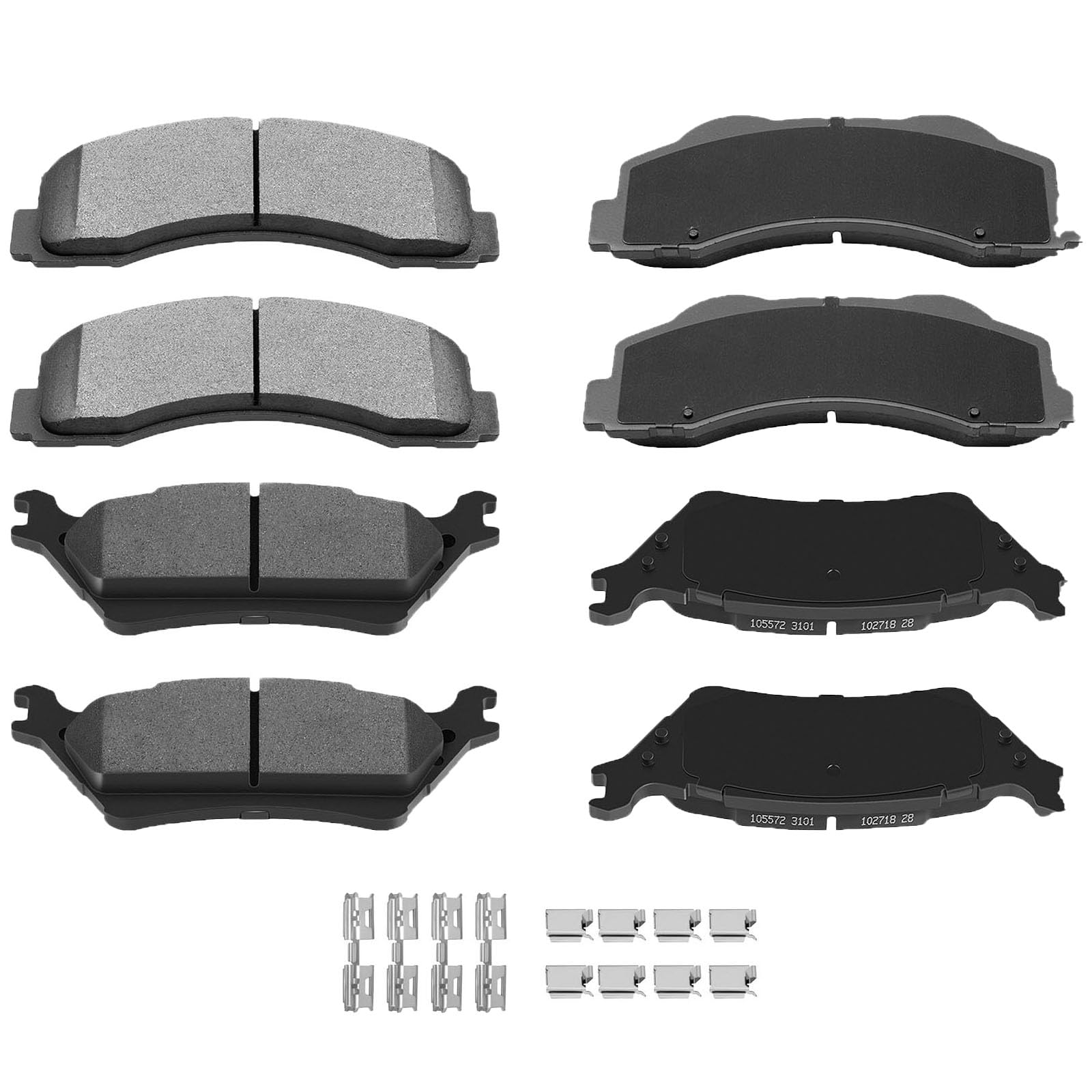 Cciyu D1414 & D1602 Front & Rear Ceramic Brake Pads Kits 8Pcs Fit For 2012-2020 For Ford For F-150