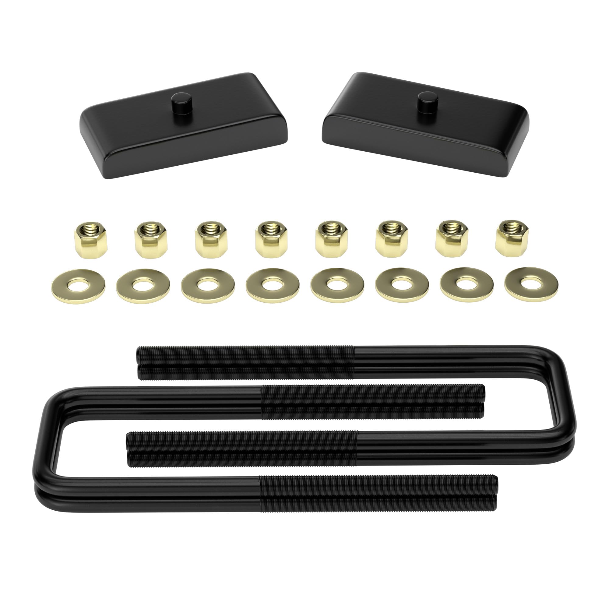 1 Inch Rear Lift Block Compatible With 1999-2023 Silverado 1500 Sierra 1500, 1'' Rear Leveling Lift Kits With Extended Square U-