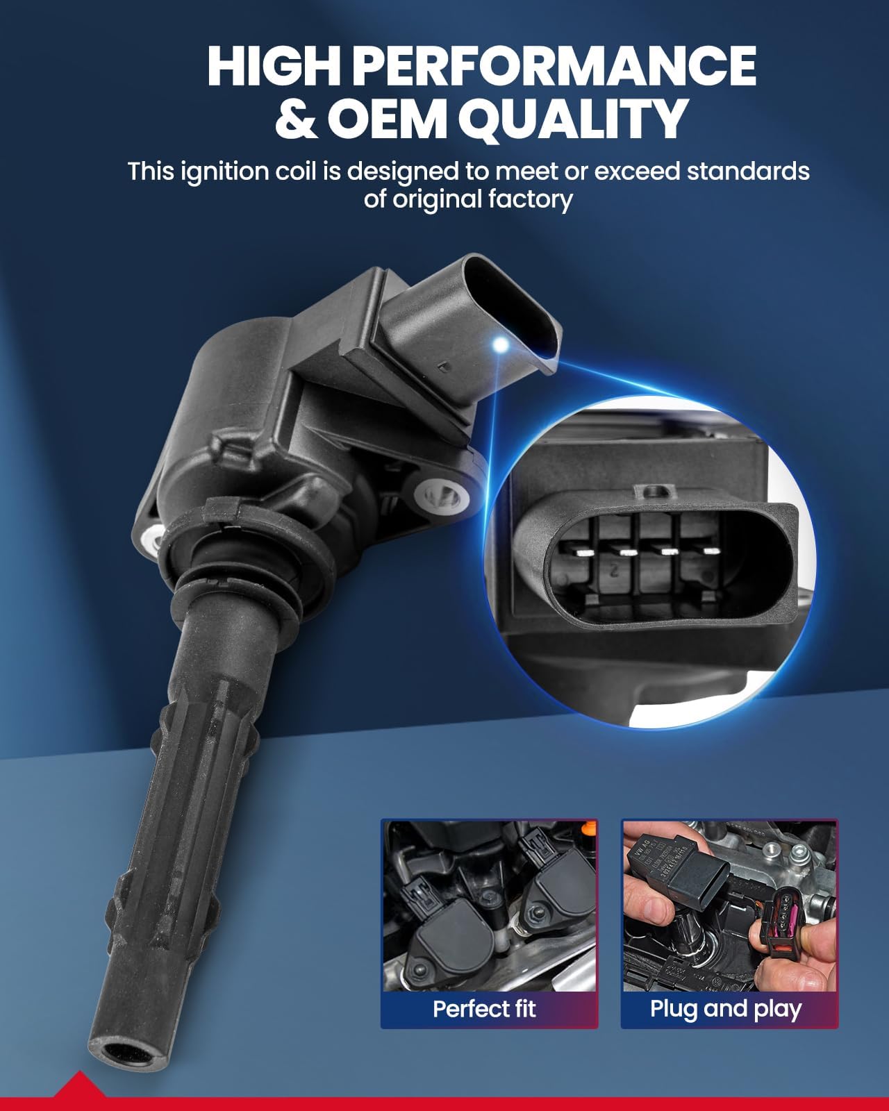 KAX UF725 Ignition Coil 4 Packs Fit for Spark 2013-2015