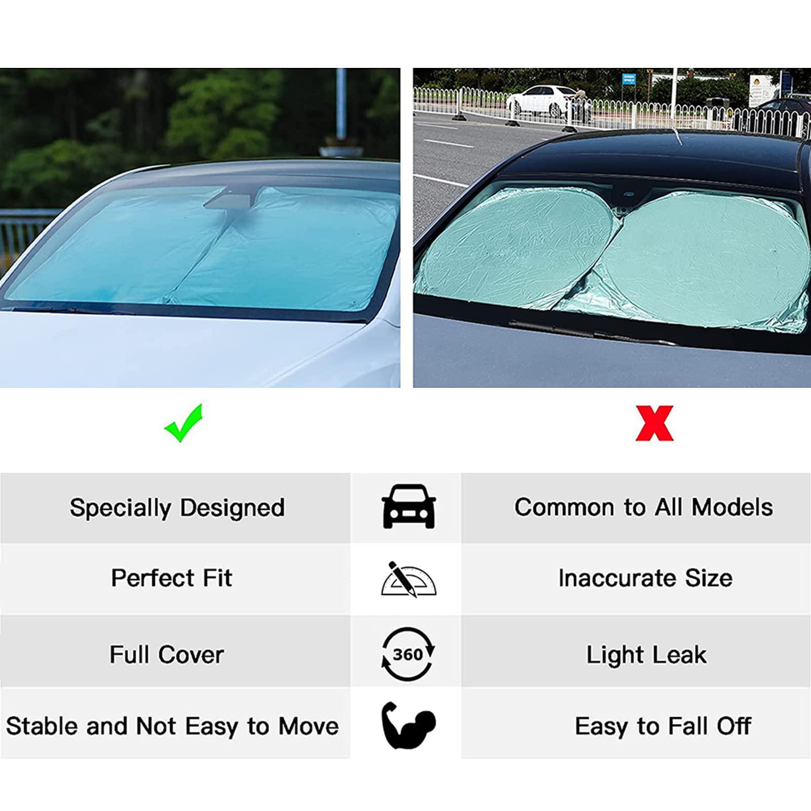 Windshield Sun Shade Custom Fit 2009-2017 Audi Q5/2014-2017 Audi Sq5 Accessories Sunshade Sun Visor Protector Foldable Blocks Uv