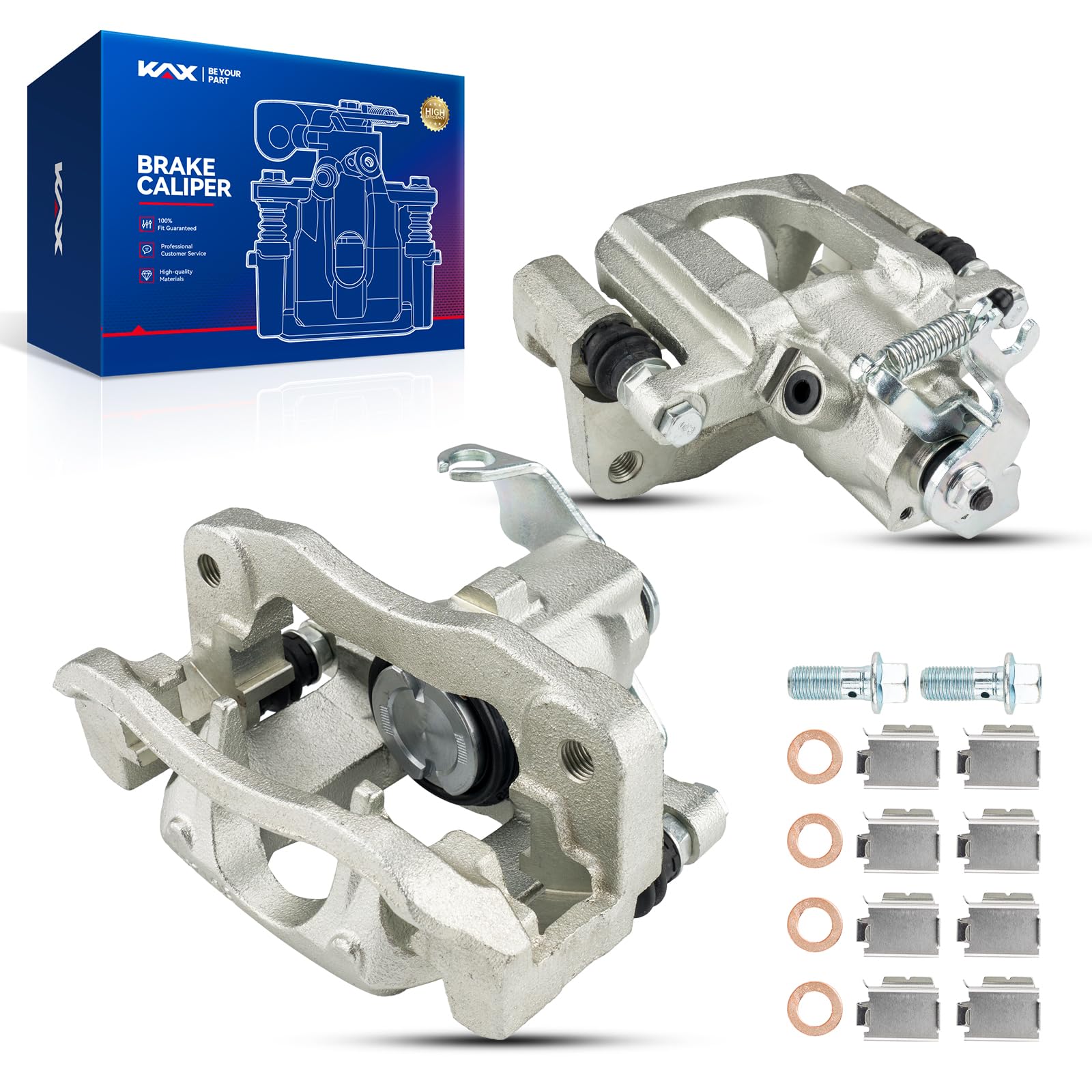 Kax Disc Brake Caliper Assembly Fit For 2008-2012 Grand Caravan, 2008-2012 Town & Country, 2009-2012 Routan, 2Pc Rear Left And R