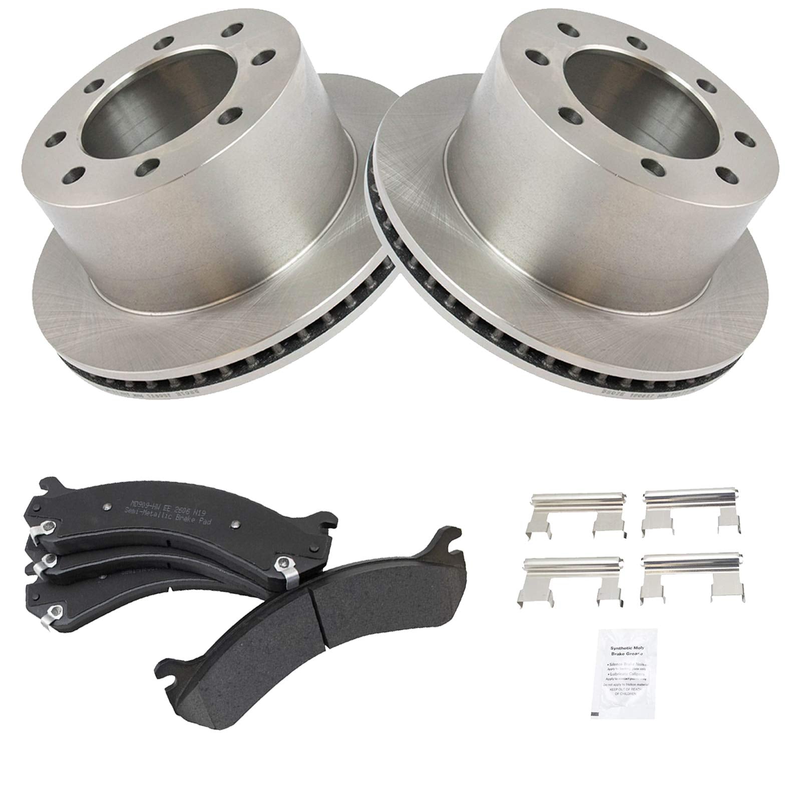 Trq Rear Metallic Brake Pad & Rotor Kit Set For Chevy Gmc 3500 Truck Van