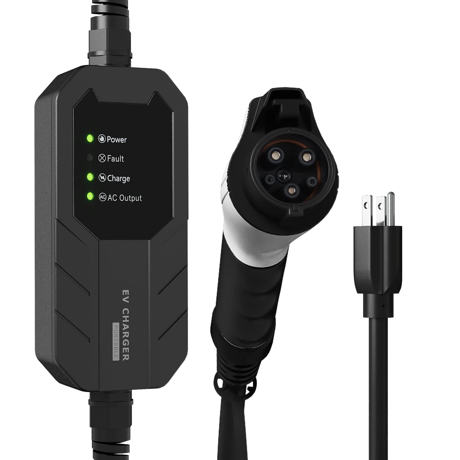 Megear Skysword ? Level 1 Ev Charger (110V, 16A, 25Ft), Evse Home Electric Vehicle Portable Charging Station (Nema 5-15 Plug)