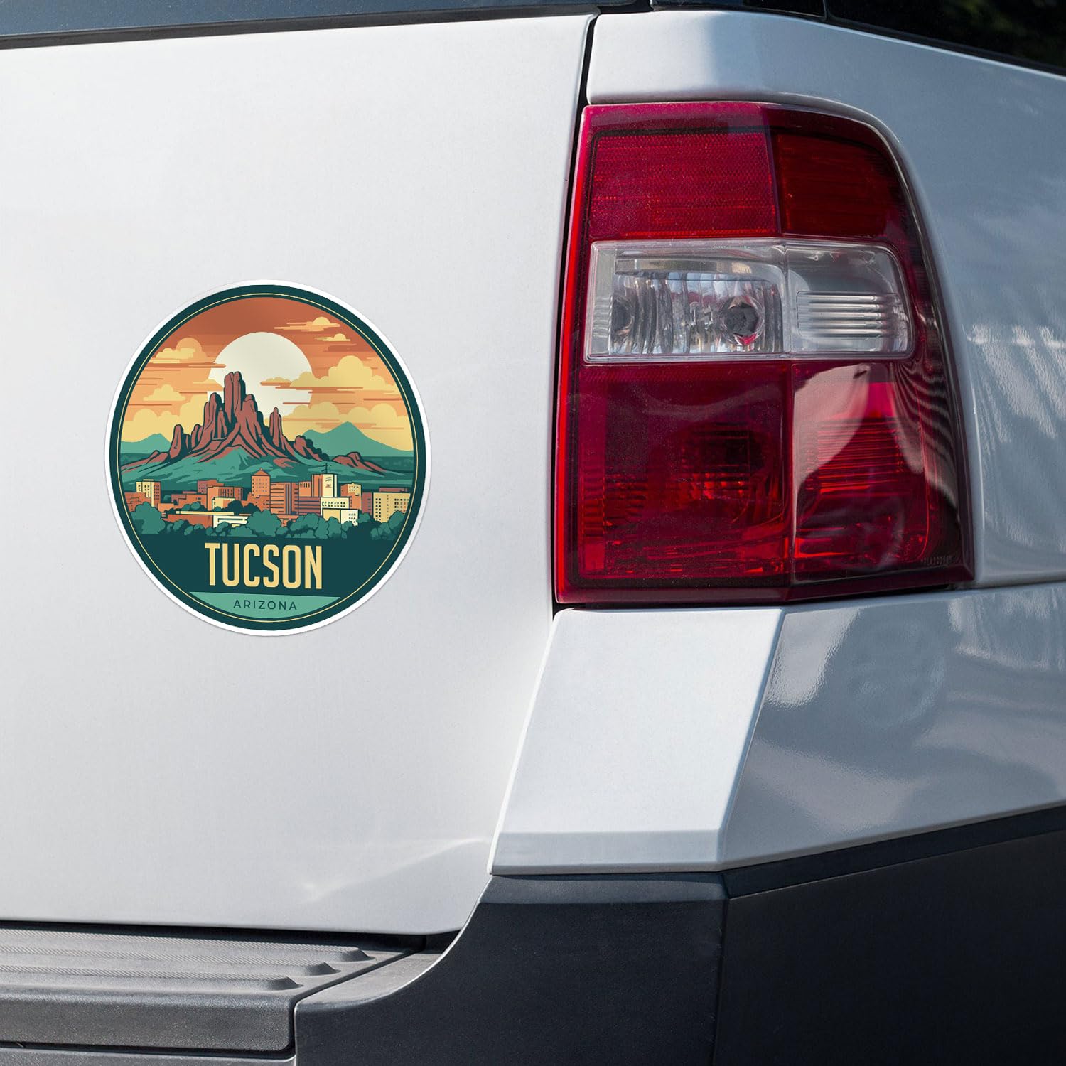 Tucson City Sticker - Waterproof Vinyl Decal for Car Bumper, Laptop, Water Bottle, Wall, and Window, Size - 5'' Longer Side