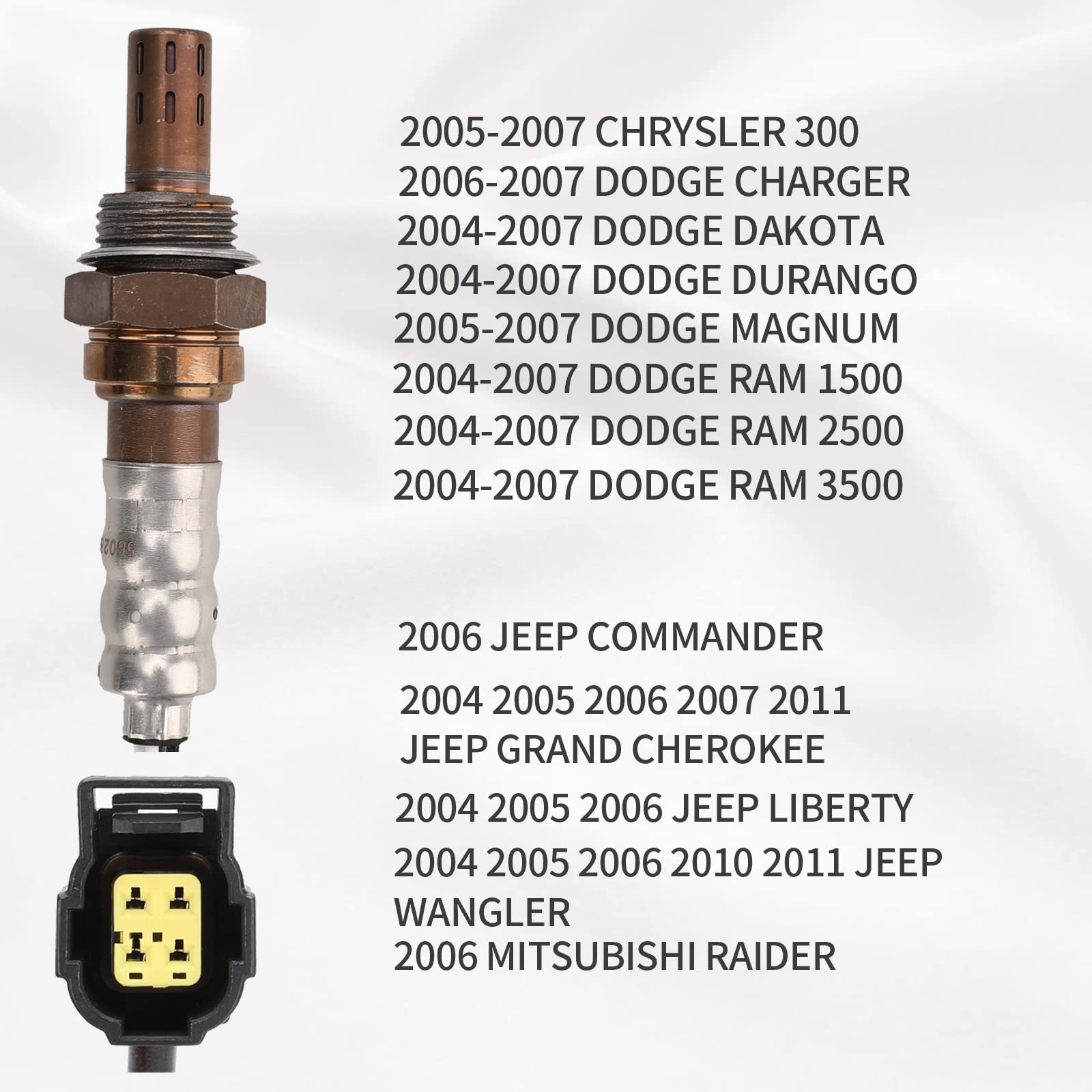 Oxygen O2 Sensor Upstream & Downstream Compatible with 2004-2007 Dodge Ram 1500 Magnum Charger Commander Liberty Chrysler 300 Mi