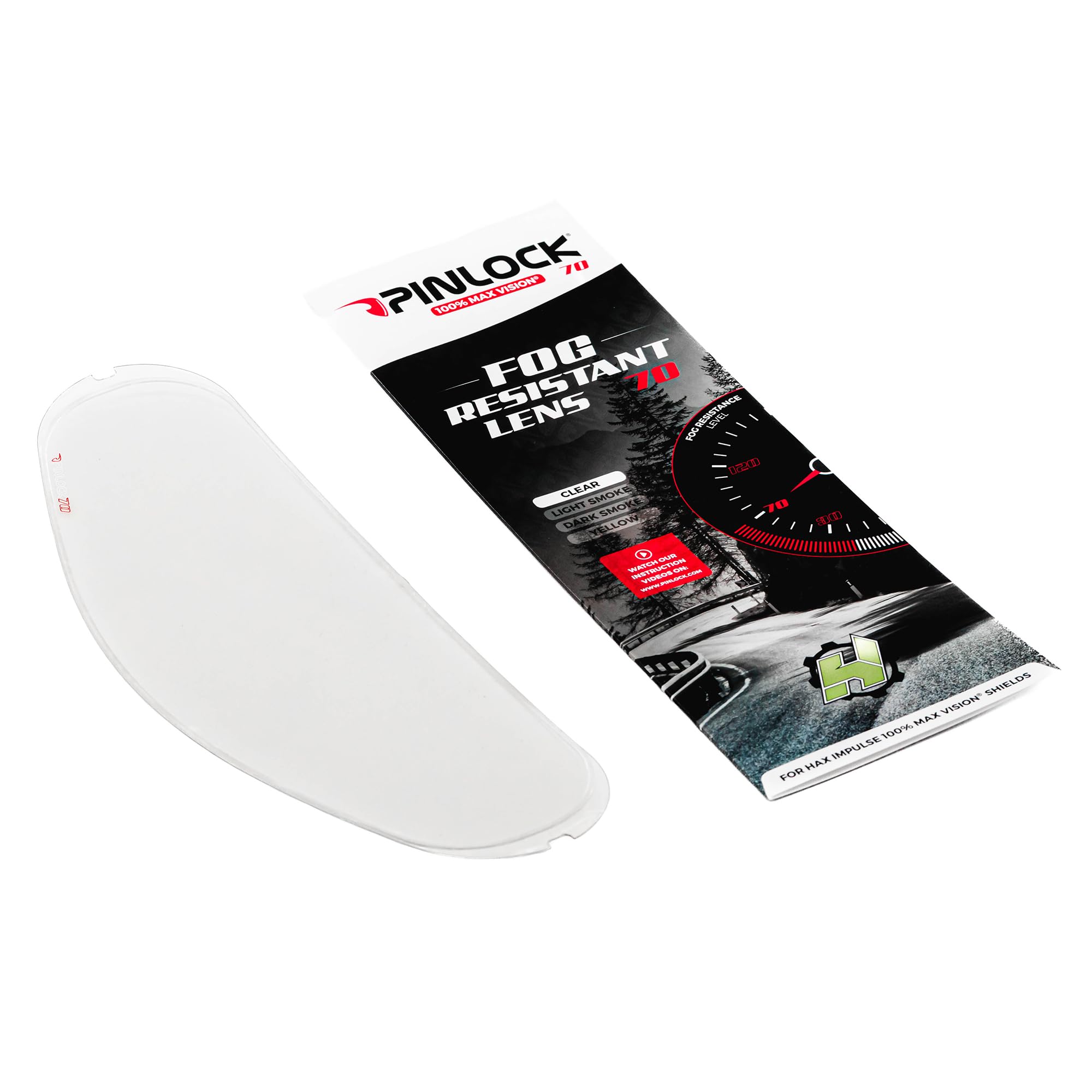 100% Max Vision Pinlock 70 Dks 274 For Hax Impulse Series Helmet Made In Netherlands
