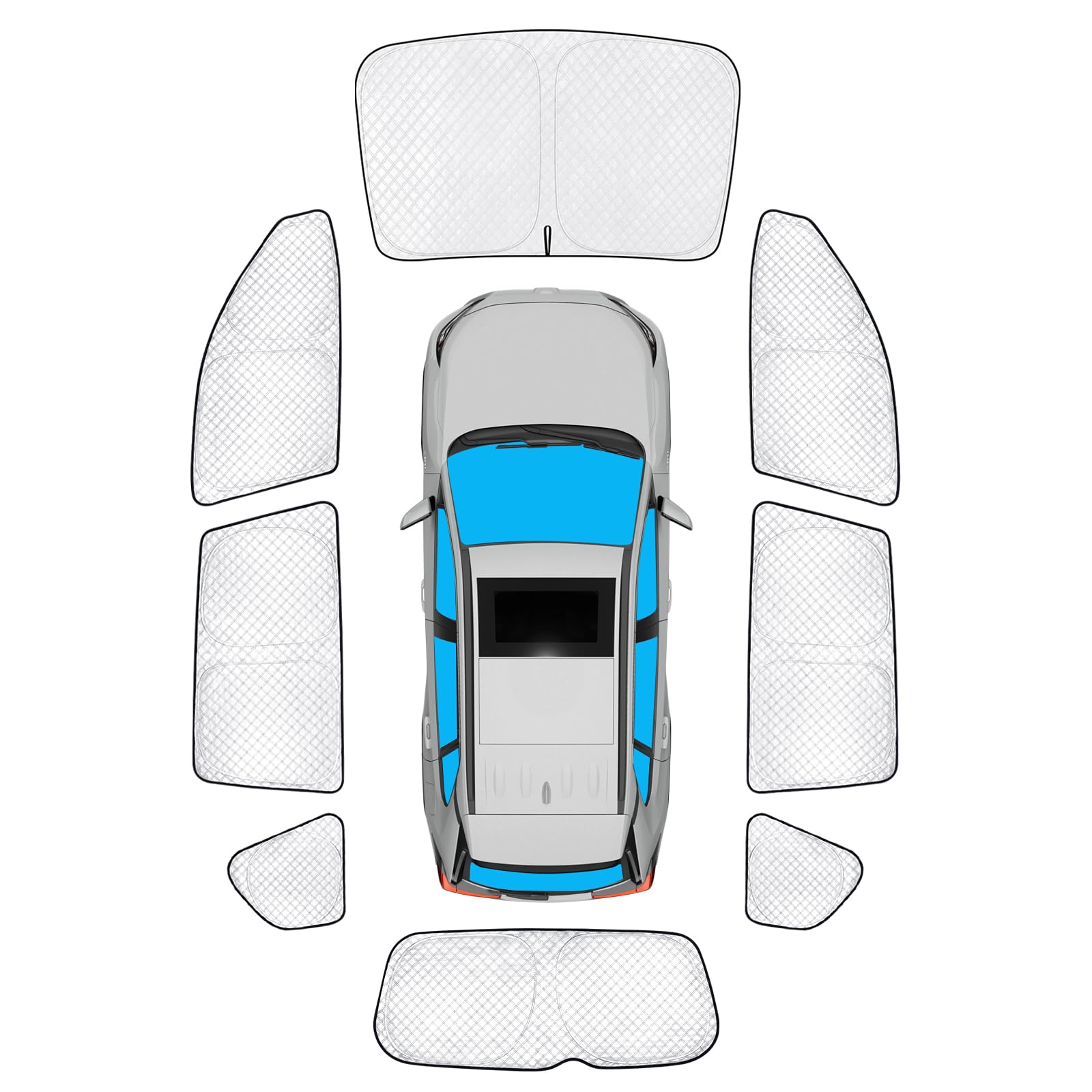 Kmf 8Pcs Full Window Sun Shade Custom Fit For Subaru Crosstrek Accessories 2018-2023, Sunshade Privacy Car Window Covers For Win