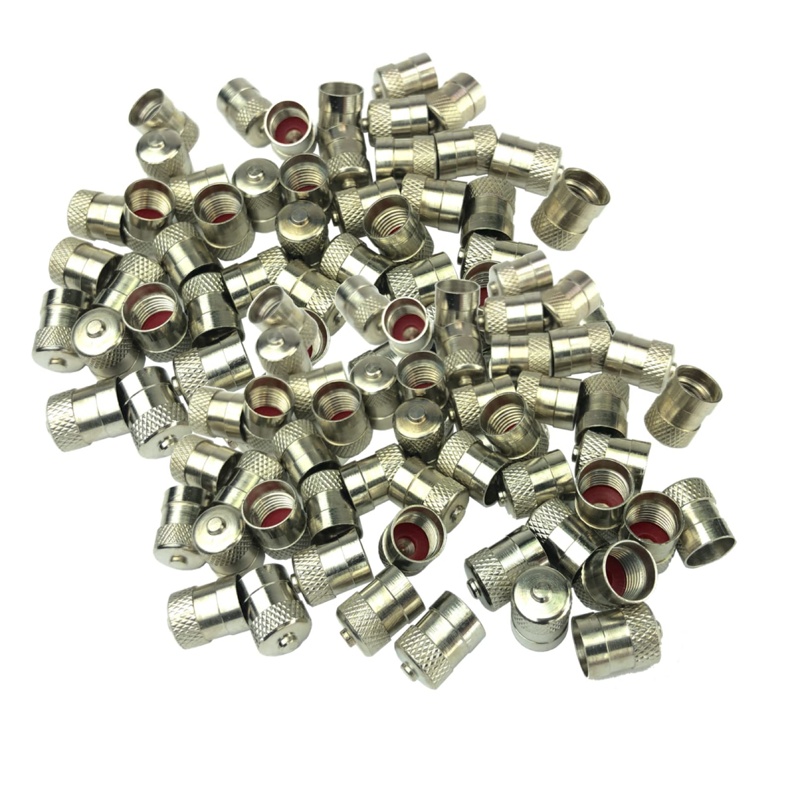 Haltec A-100-Vc-3 Metal Dome Valve Cap (100 Pack)