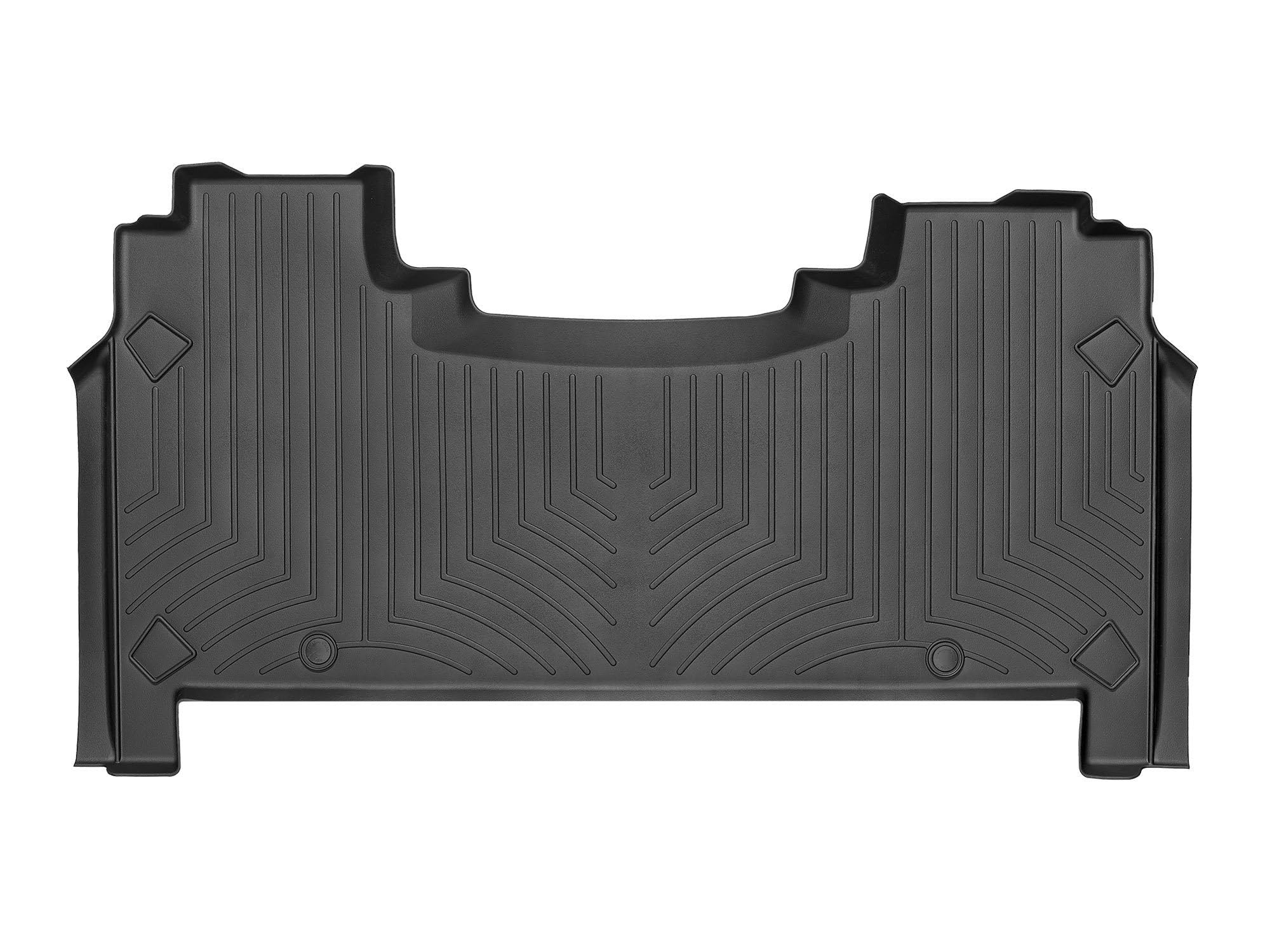 WeatherTech Custom Fit FloorLiners for Ram Truck 1500, Ram 1500, Ram Truck 1500 TRX, Ram 1500 TRX - 2nd Row (4414283), Black