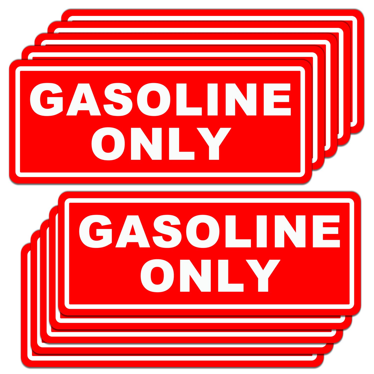 10pc Gasoline Only Stickers for Fuel Tank | Vinyl Waterproof and Sunburn Resistant Diesel Only Decals for Fuel Cans,Gas Caps,Hea