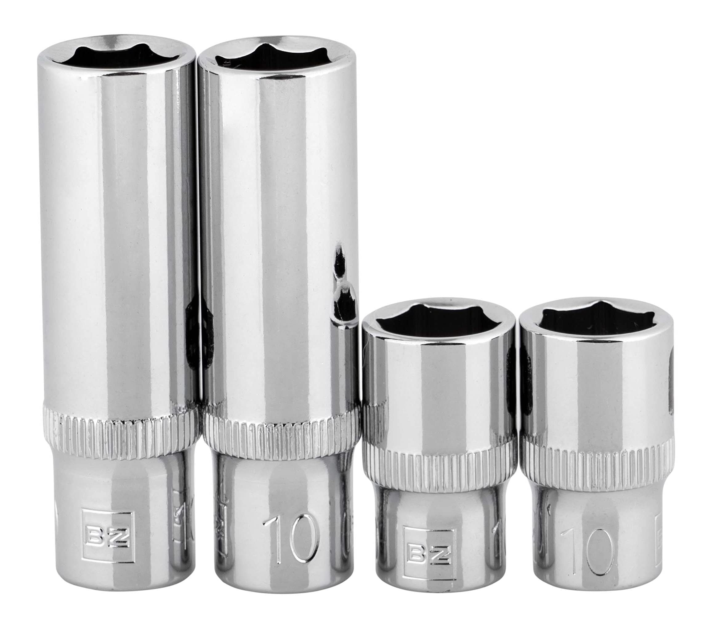 Brazen 10Mm Socket Four Pack (1/4' Drive, Multi-Type)