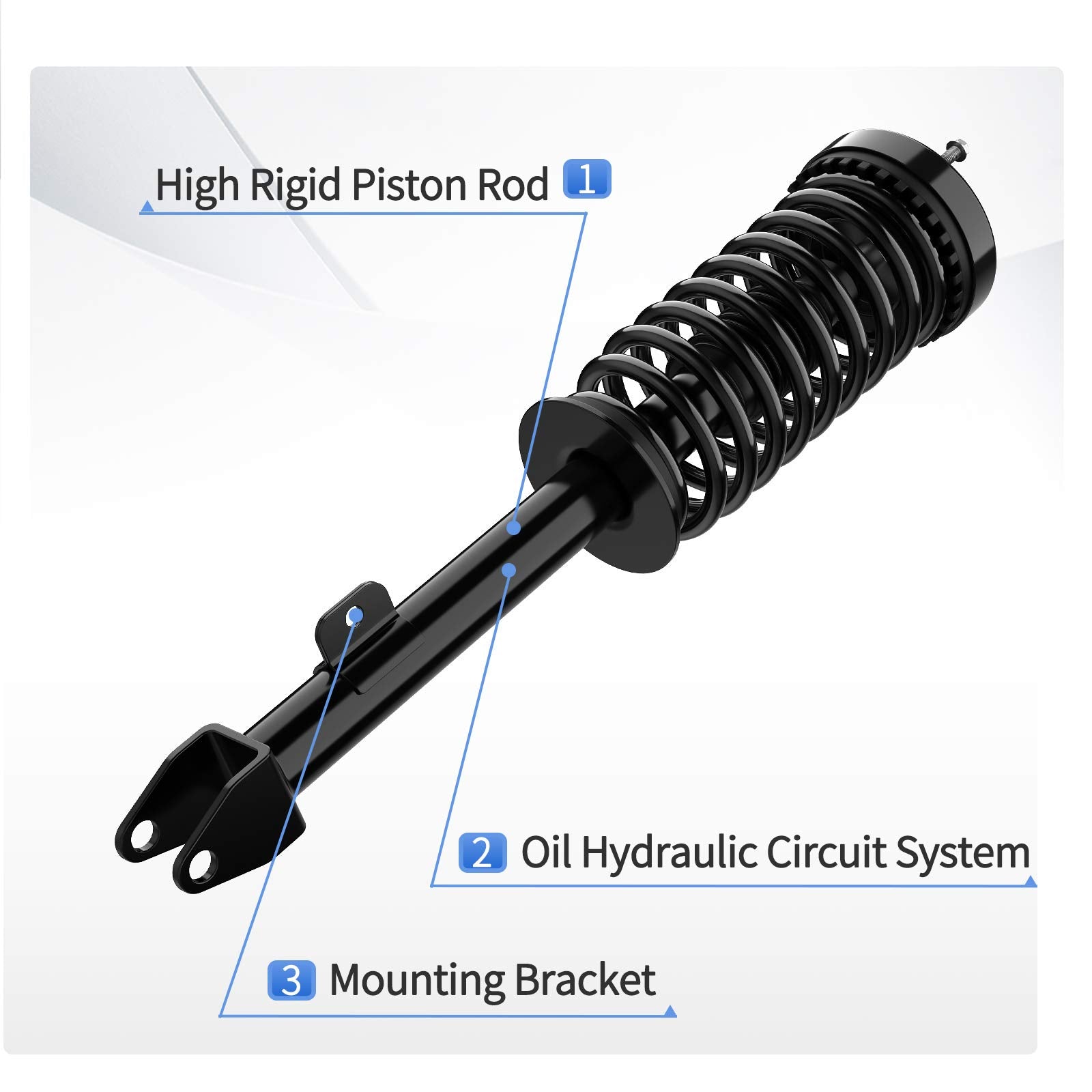 YITAMOTOR Front Complete Struts & Rear Shocks for 2005-2010 Chrysler 300, 2006-2010 Dodge Charger, 2005-2008 Dodge Magnum R