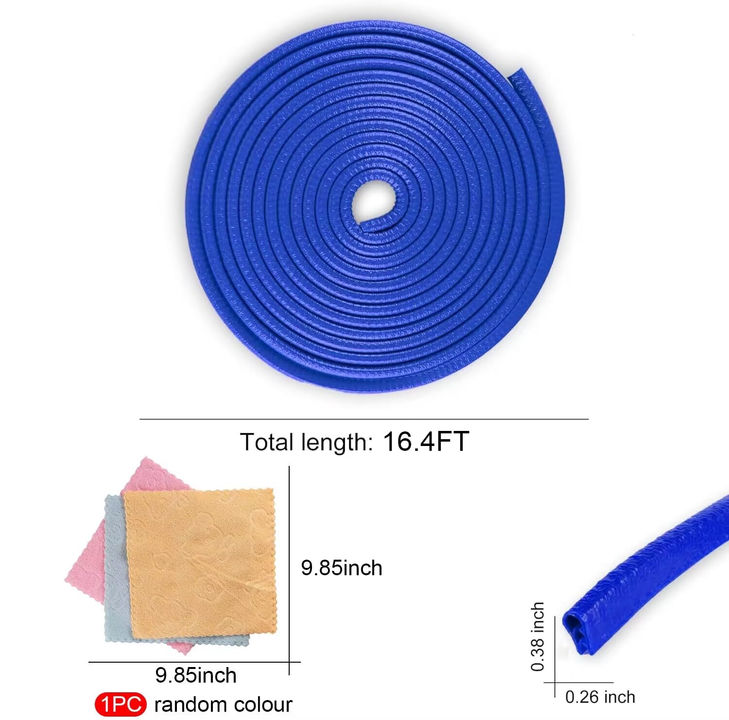 Singaro 16.4Ft (5M) Car Door Edge Anti Collision, Non Adhesive Door Rubber Edge Decoration Car Door Protection, Suitable For Mos