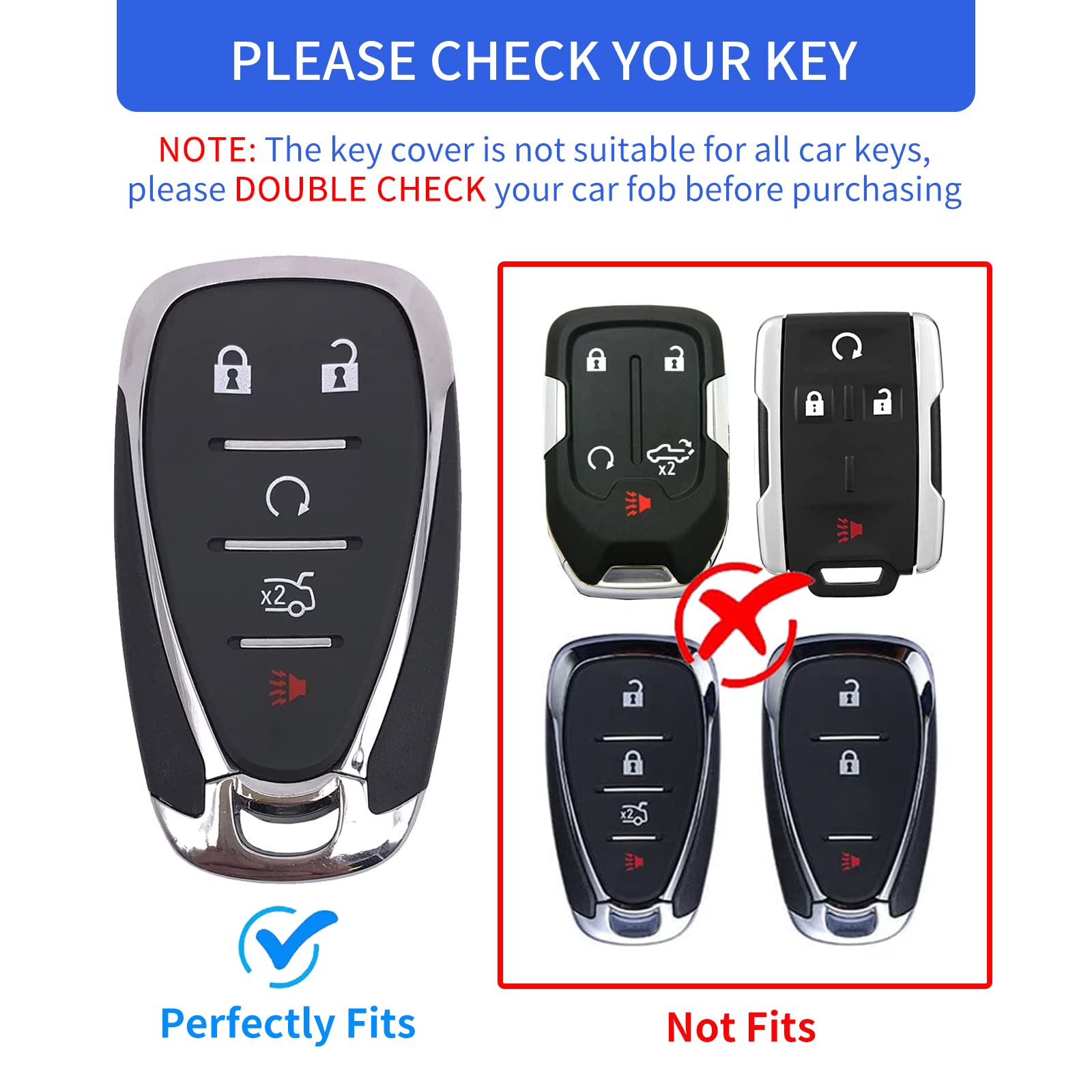 Offcurve For Chevrolet Car Key Fob Cover Case Soft Tpu Full Car Key Shell Car Accessories Remote Key Protector Compatible With C