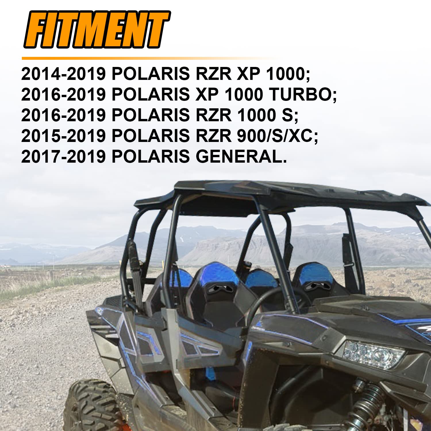 Ecotric Seat Harness Pass Through Bezel Seat Belt Insert Compatible With 2014-2022 Polaris Rzr Xp 1000 Turbo Rzr 1000 S 900/S/Xc