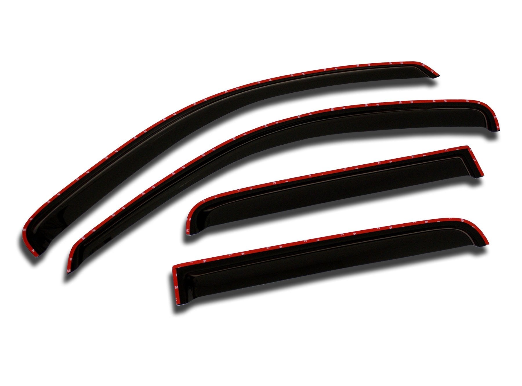 TuningPros WV-140i-2 In-Channel Window Visor Deflector Rain Guard Dark Smoke 4-pc Set