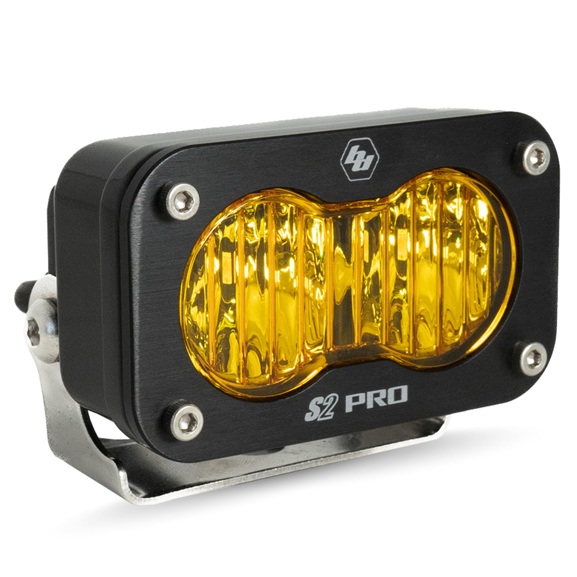 Baja Designs S2 Pro Black LED Light Pod (Wide Cornering; Amber)