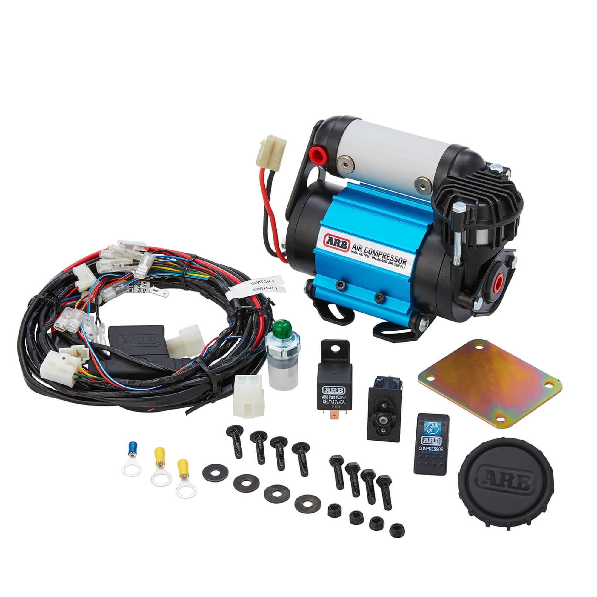 ARB CKMA12 On-Board Air Compressor - High Performance 12V for Air Locker Differentials & Tire Inflation - Multicolor