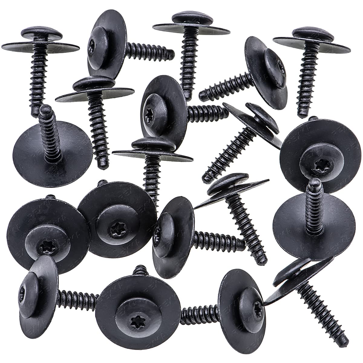 Rexka 20pcs Fender Liner Splash Shield Bolt Screw Compatible with GM Vehicles - One Size, White
