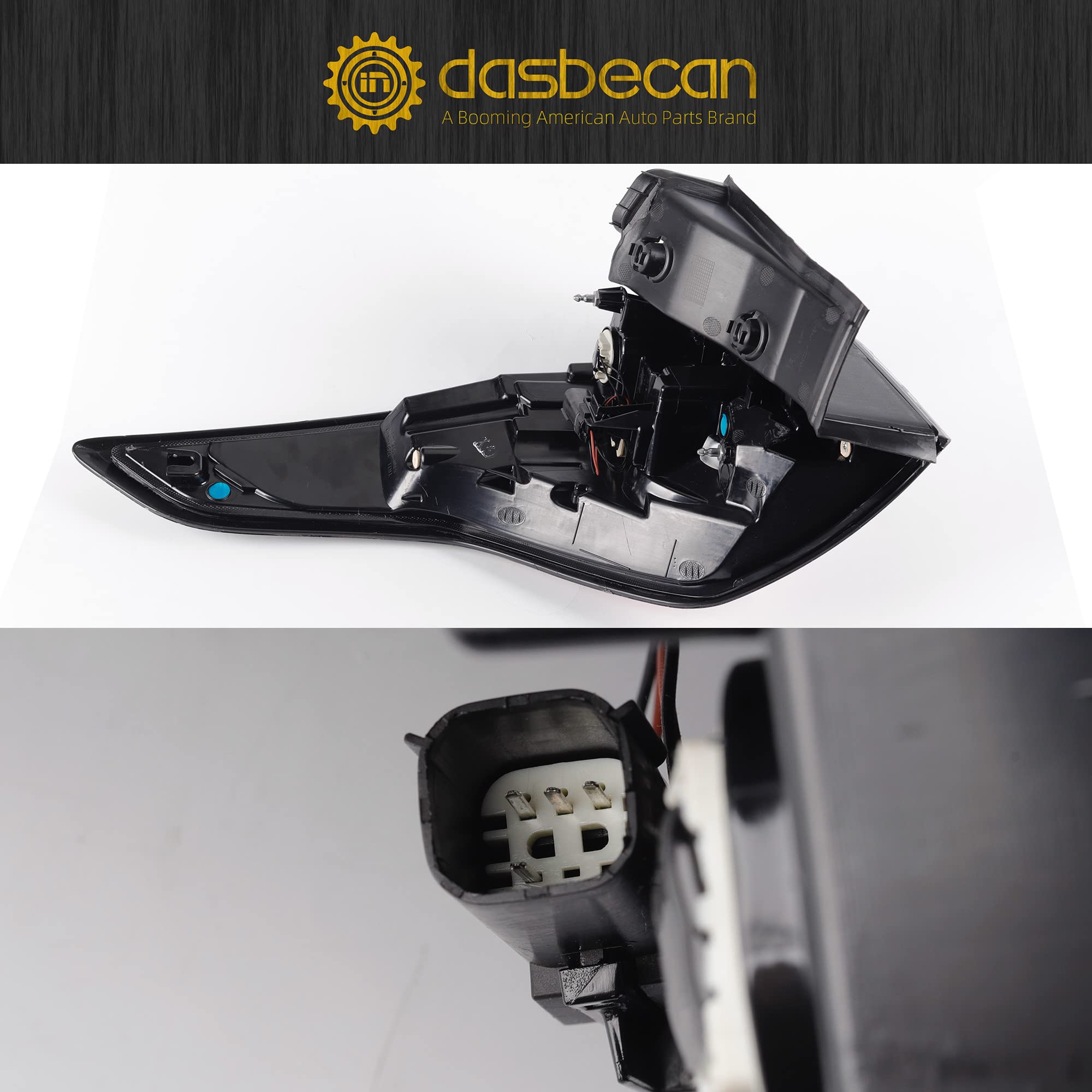 Dasbecan Right Passenger Side Tail Light Assembly With Bulb Compatible With Ford Escape Kuga 2017 2018 2019 Brake Rear Lamp