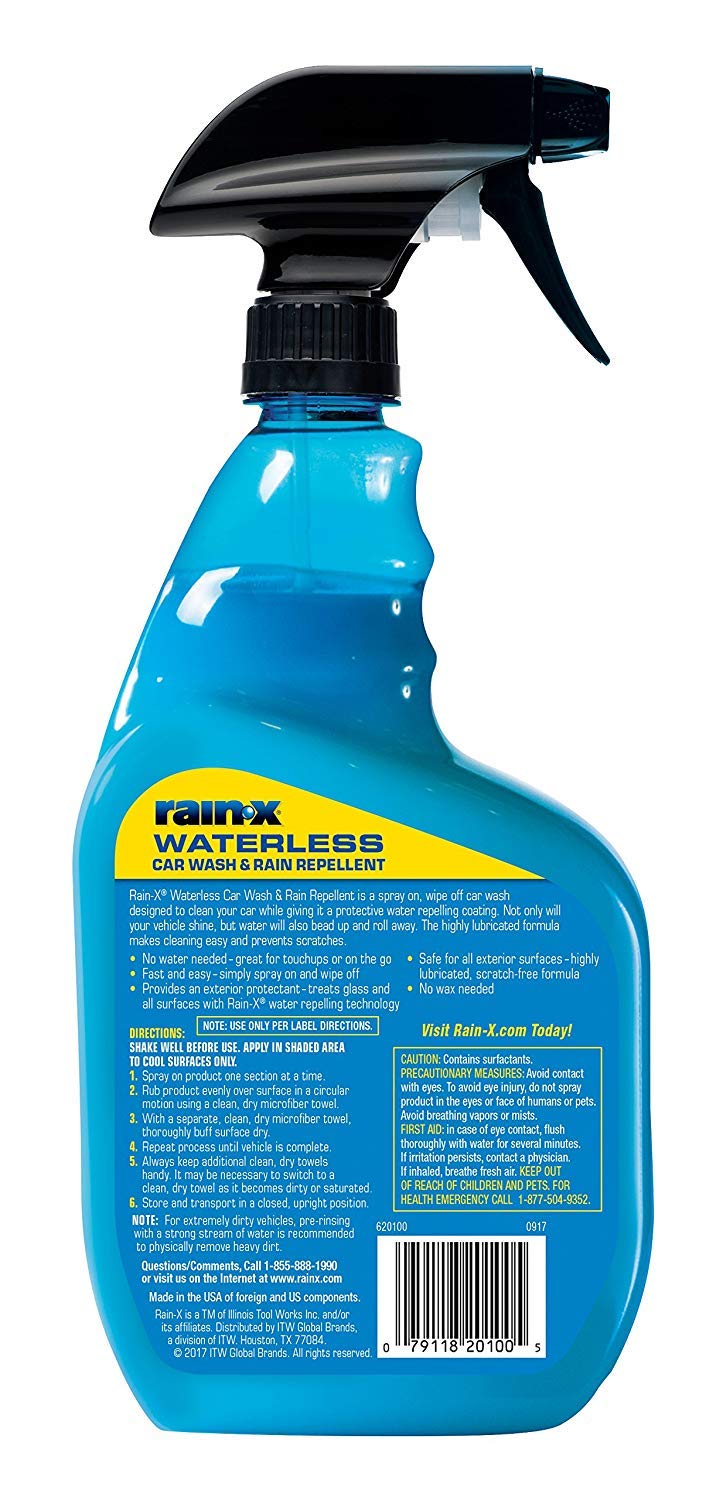 Rain-X Waterless Car Wash & Rain Repellent, 32 oz. (Pack of 4), Model 620100-4PK