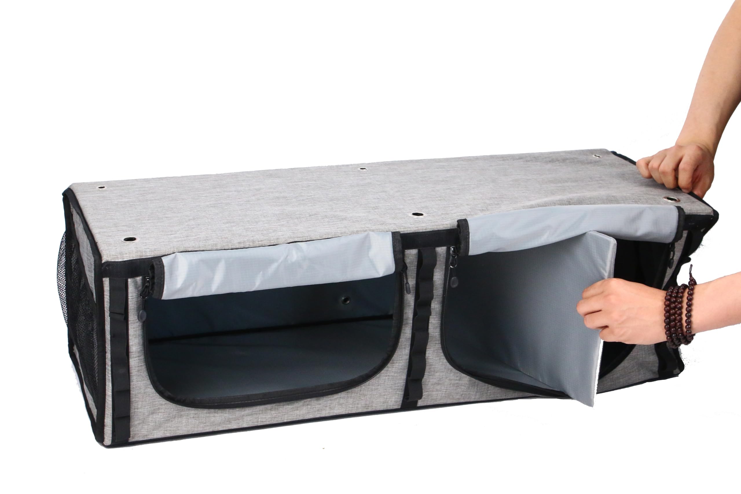 BKICKI RV Overhead Soft-Sided Storage Cabinet, 36" Grey, for Mercedes-Benz Sprinter & Ford Transit, Model RV-SPRINTER-BAG-36
