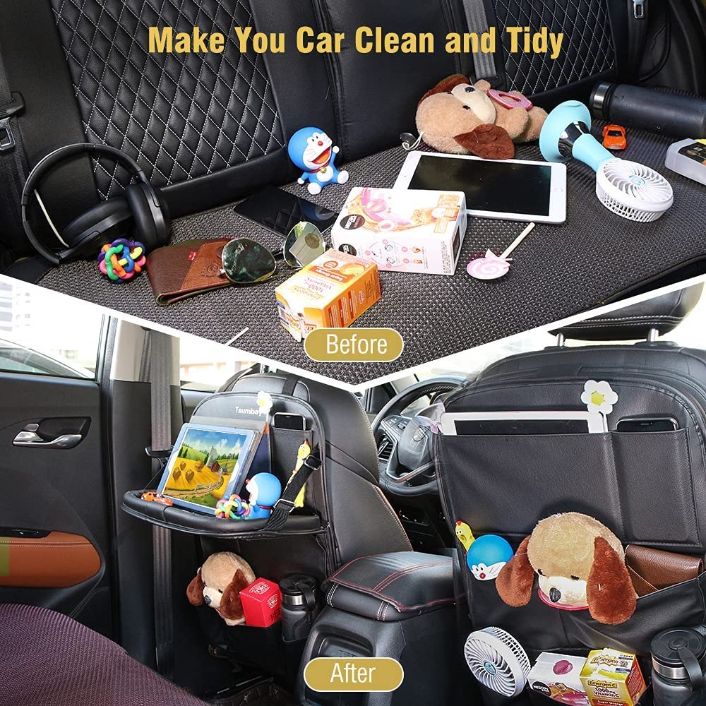 Tsumbay Car Backseat Organizer With Tablet Holder