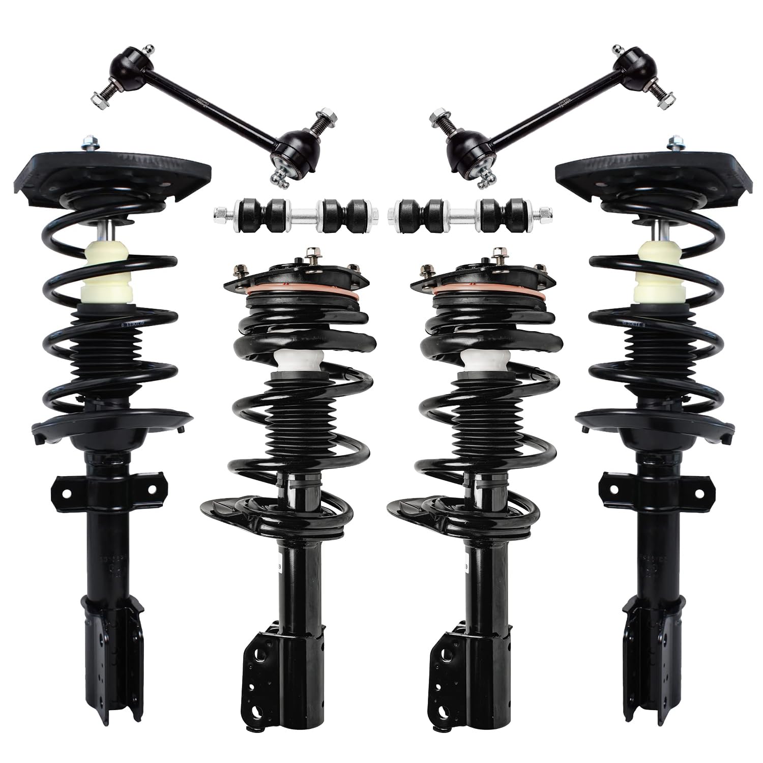 Detroit Axle - 8Pc Struts Kit For 1997-2005 Buick Century, 1997-2004 Regal, 1997-2003 Pontiac Grand Prix, Front And Rear Struts