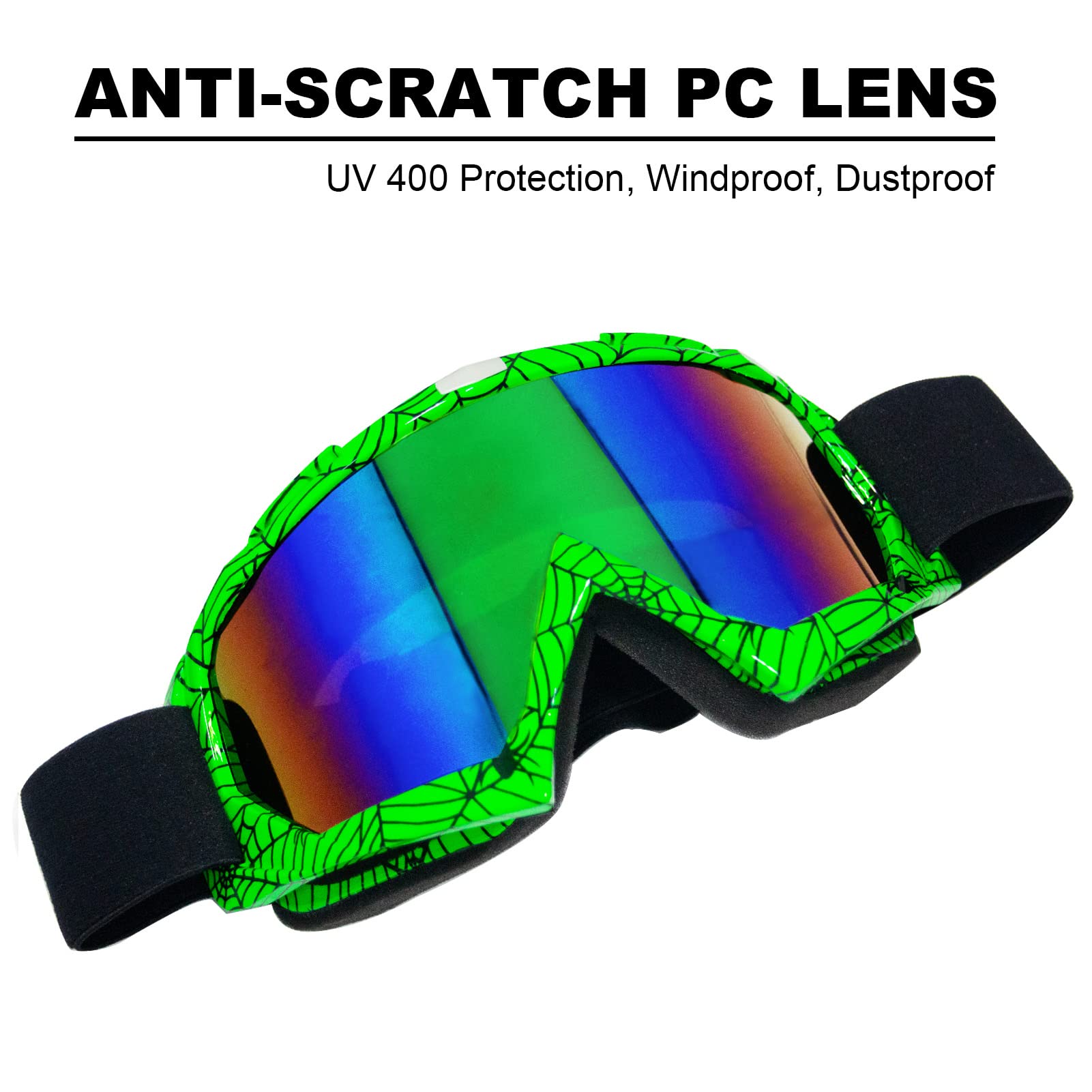 Dirt Bike Goggles Motorcycle Goggles Atv Goggles Motocross Riding Goggles Uv400 Otg Offroad Goggle Mx Helmet Racing Four Wheeler