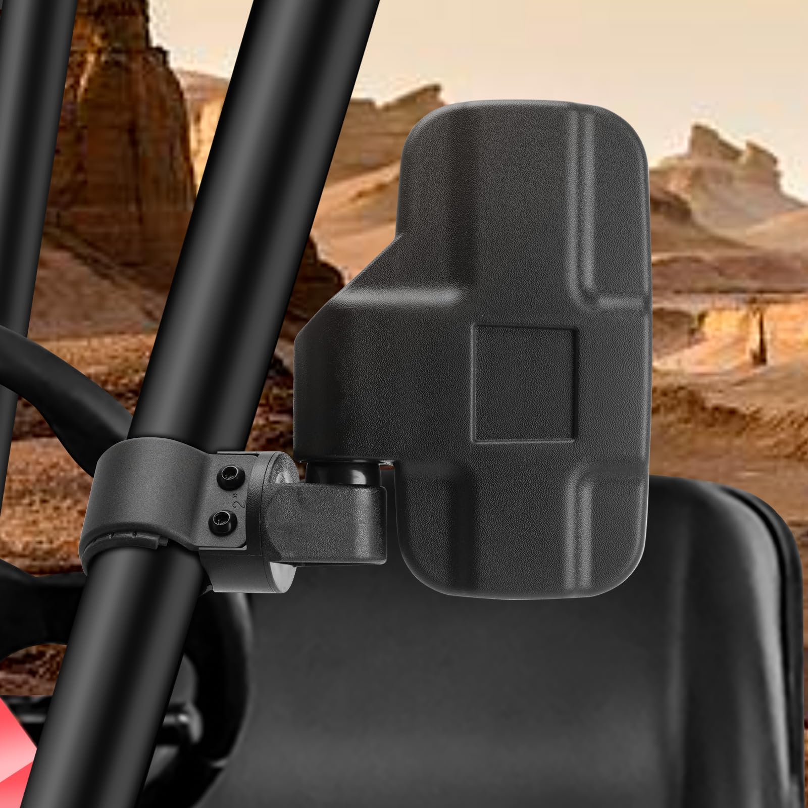 UTV Mirrors, UTV Side Mirrors Compatible with 1.6-2 IN Roll Cage Pioneer Polaris RZR 900 1000 Can Am Kawasaki Mule Rhino YXZ Zfo