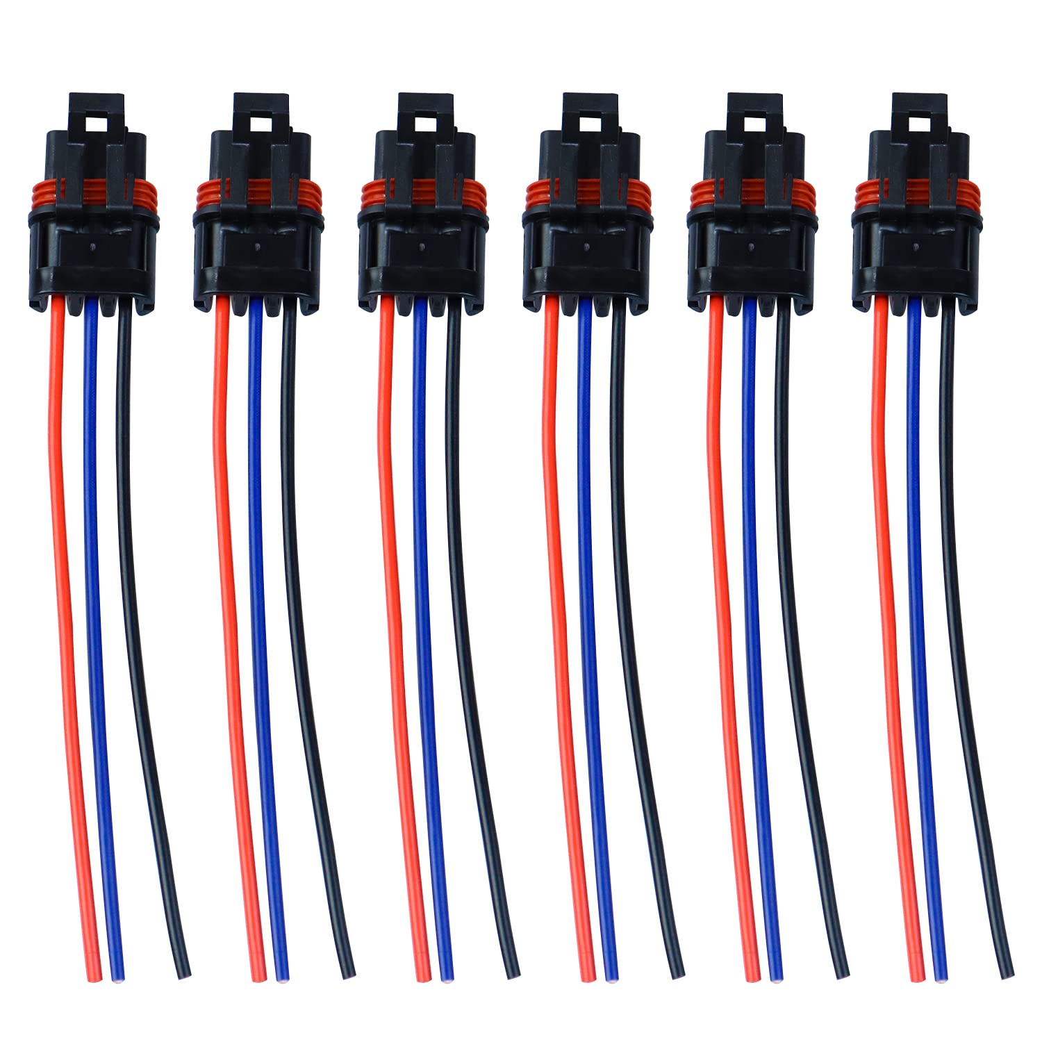 6 Pulse Power Plug Pigtail Connector Compatible With 2018 2019 2020 2021 Polaris Ranger Xp 1000 / Rzr Rs1 General Bus Bar Harness Pigtail Connectors Blue