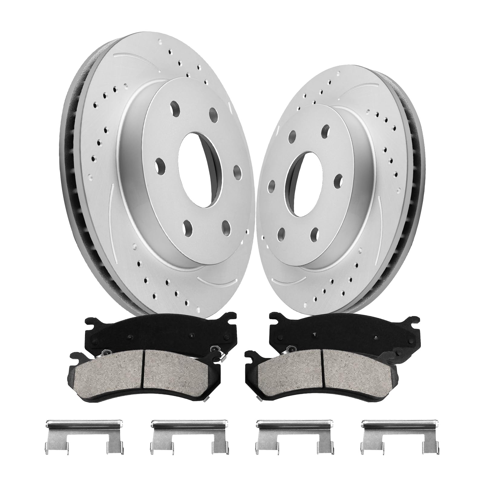 Anpulsero Front Brake Pads and Rotors Kit Compatible with 1999-2006 Chevy Silverado 1500, 2000-2006 Chevy Tahoe, 2000-2006 Subur