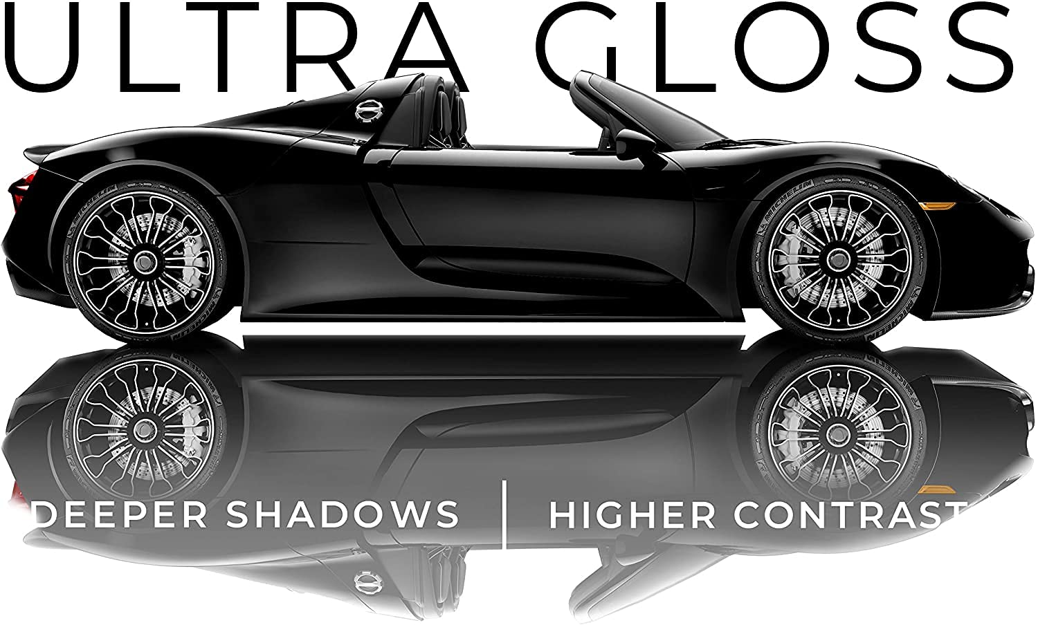 VViViD Ultra Gloss Vinyl Car Wrap Film - 14ft x 5ft, Gloss Piano Black, Premium Quality