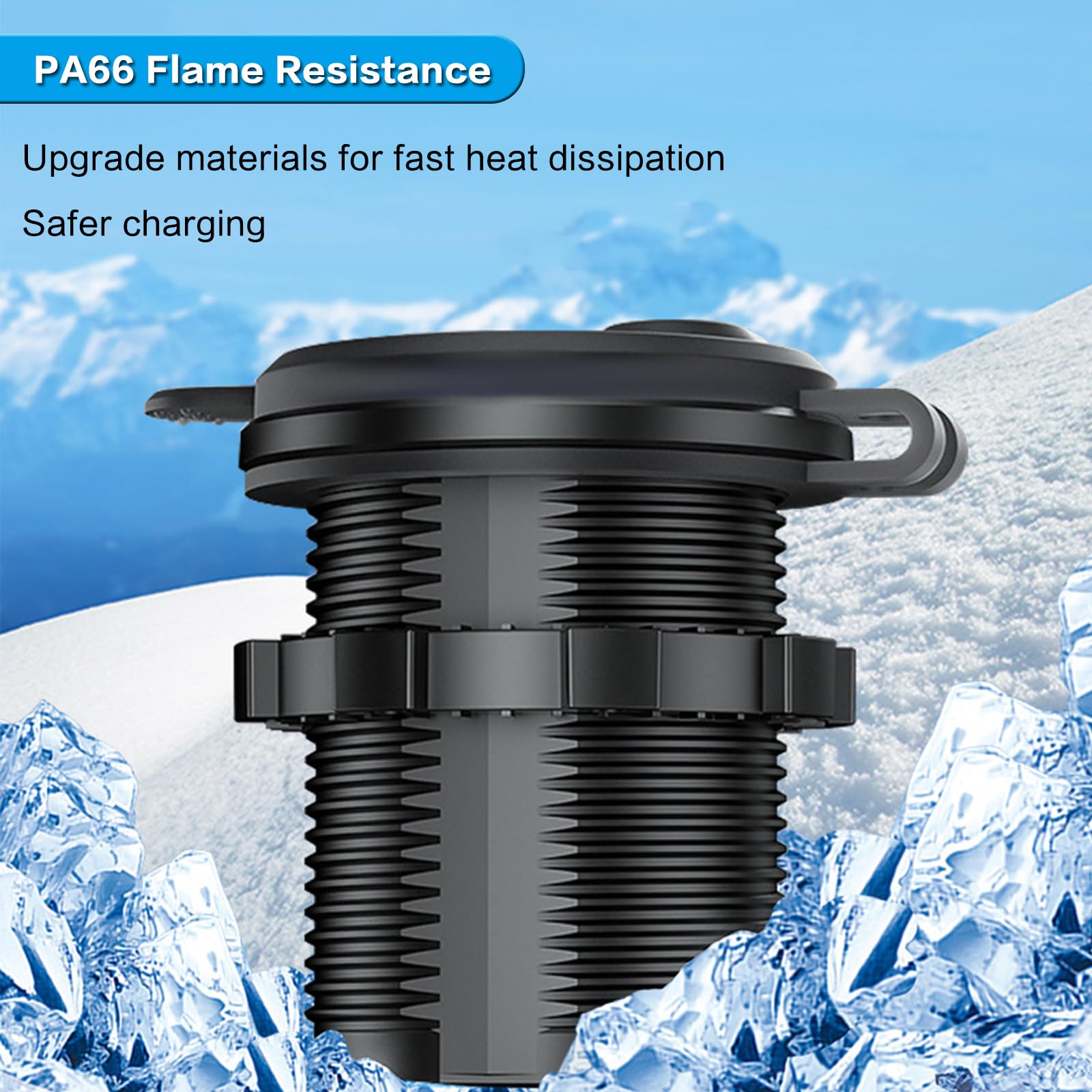 iztor 12-24V 3 Hole Tent Type Power Distribution Sockets Cigarette Lighter Splitter Power Adaptor Combination Automotive Accesso