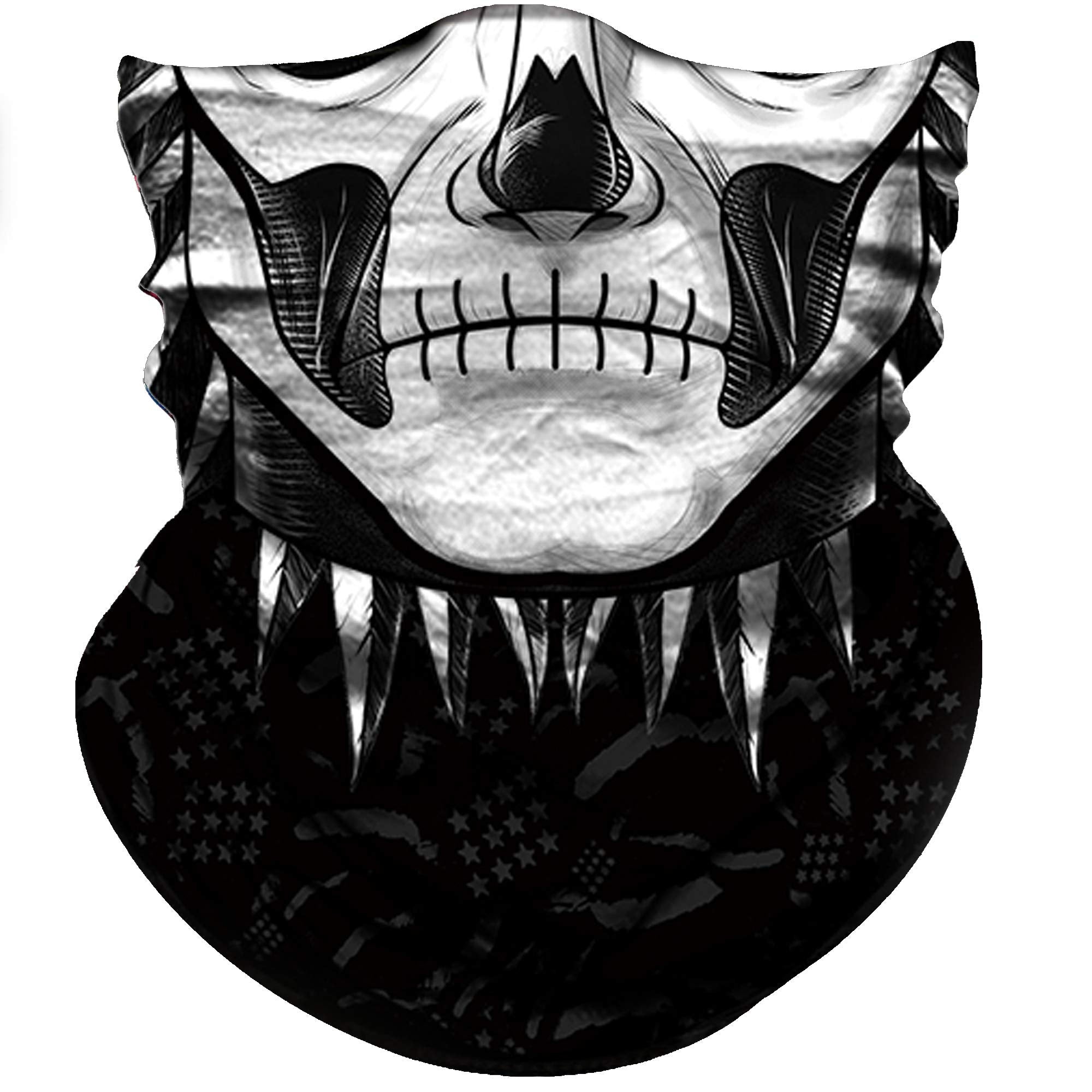 Obacle Motorcycle Face Mask Sun Uv Dust Wind Protection Durable Tube Mask Seamless Bandana Skeleton Face Mask For Men Women Bike