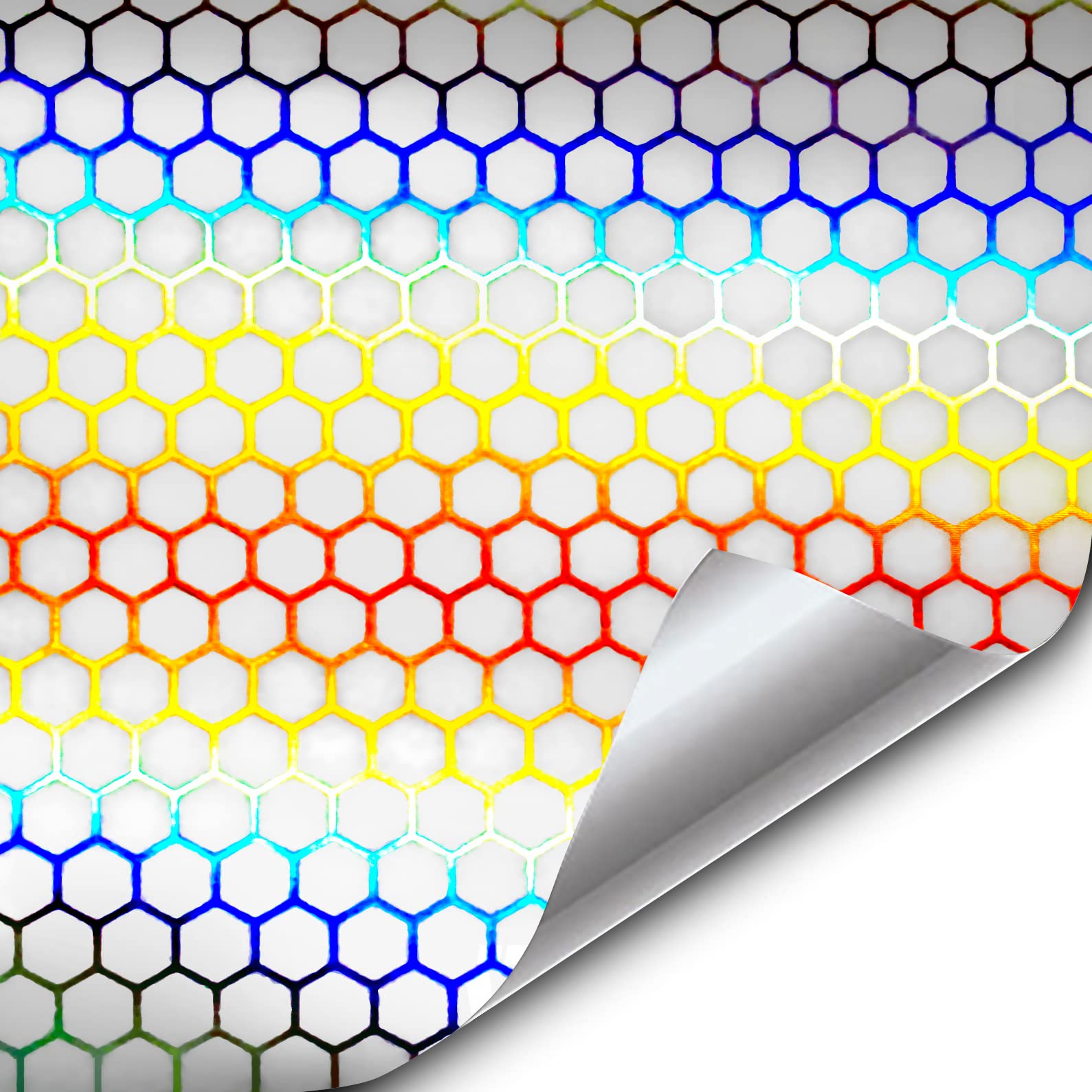 Vvivid Micro Bio Hex+ Air-Tint Headlight Taillight Tint Vinyl Roll (17.9'' X 60'', Clear)