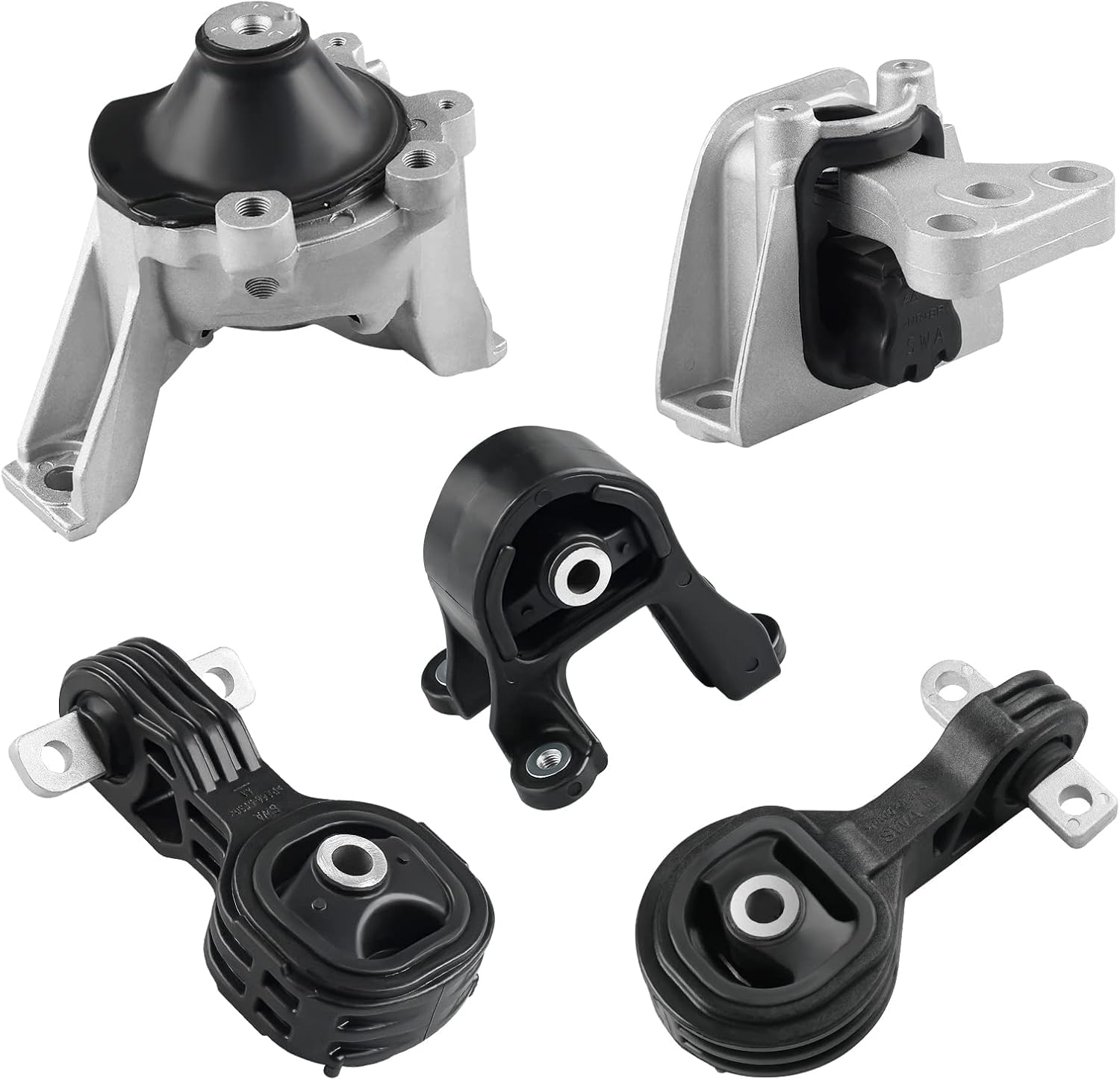 JDMON 5Pcs Engine Motor & Transmission Mount Replacement for Honda CR-V 2007-2011 L4 2.4L DOHC Petrol Compatible with A4535,A453