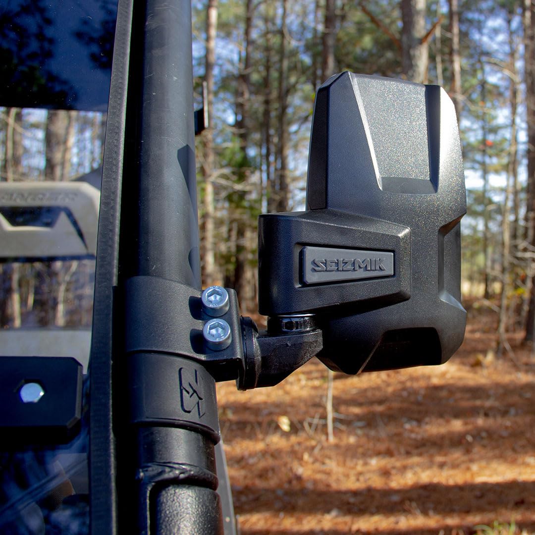 Seizmik Embark Utv Side View Mirror Set For Models With Polaris Pro-Fit And Can-Am Profiled Rops  Abs  Compatible With Select Po