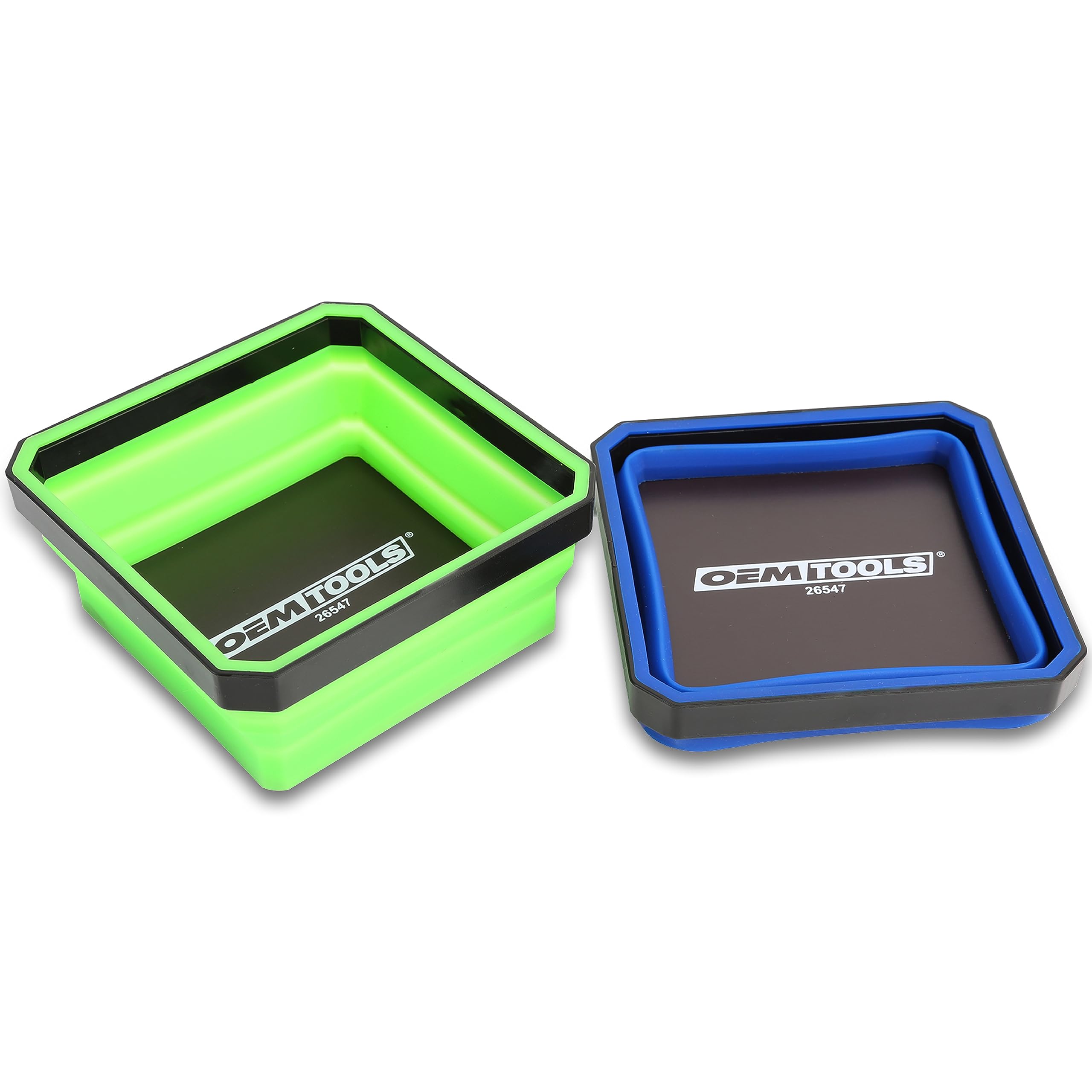OEMTOOLS 26547 Magnetic Foldable Tray, Mothers Day Gifts, Collapsible Tool Organizer Tray Set, Silicone Magnetic Bowls For Holdi
